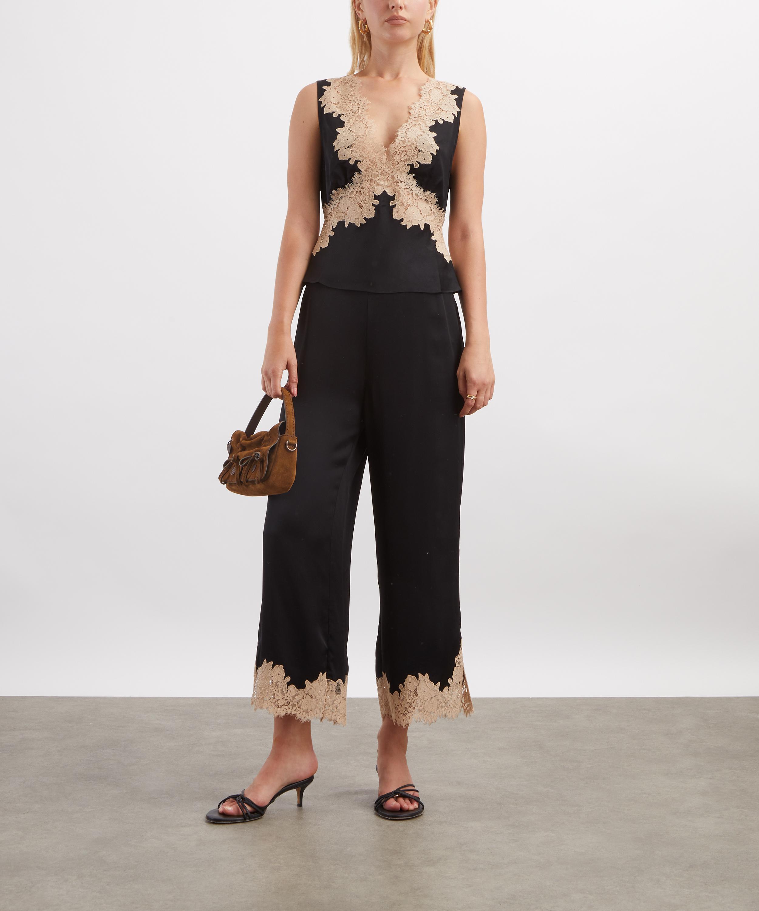 RIXO - Emmie Satin Lace Top image number 1