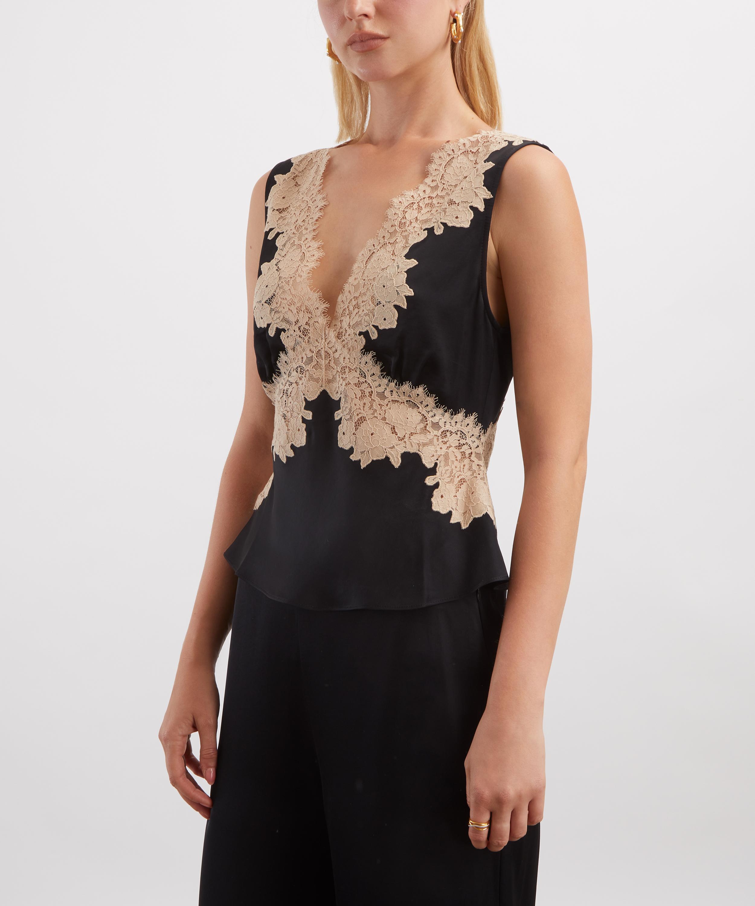 RIXO - Emmie Satin Lace Top image number 2