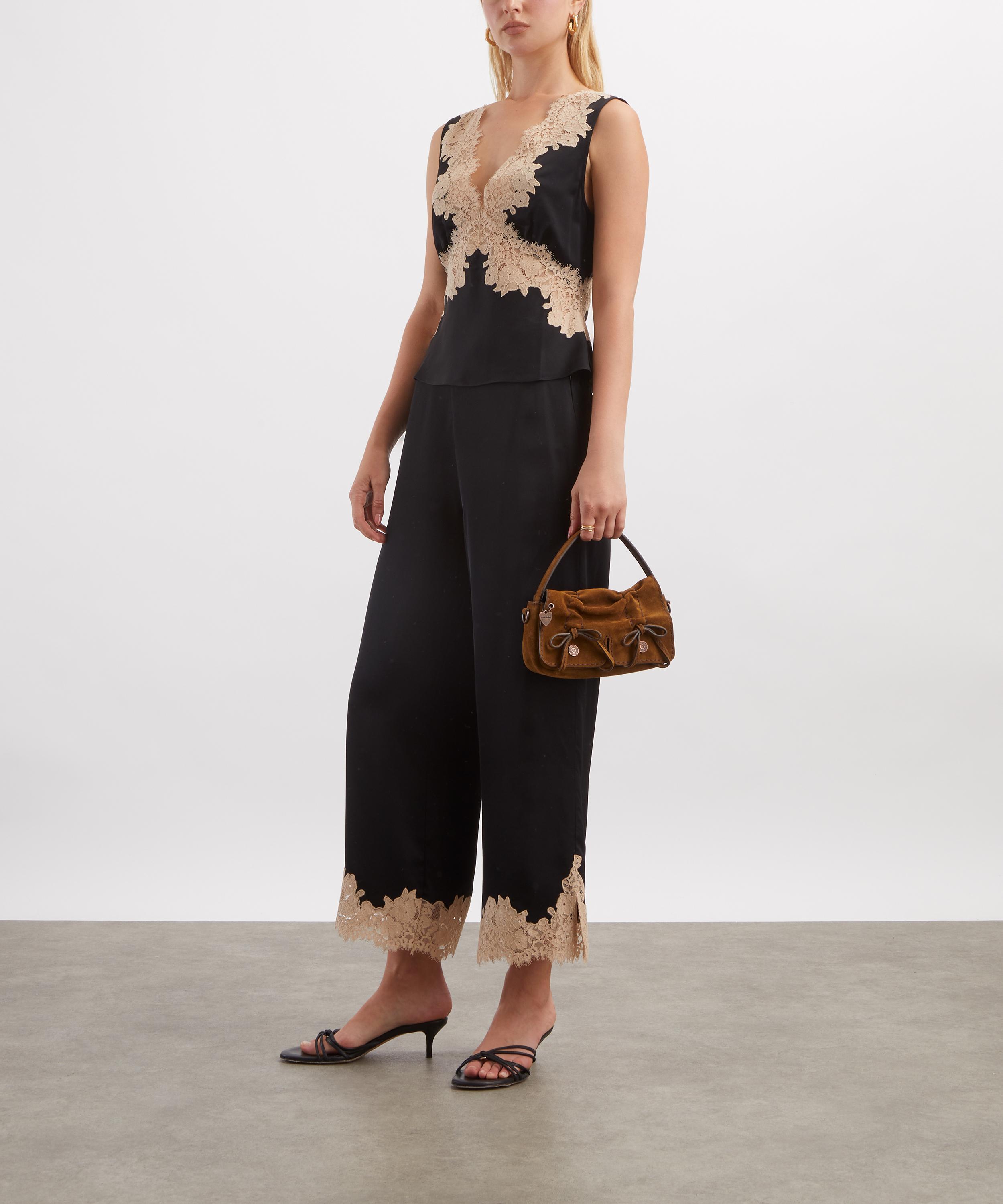 RIXO - Marcela Satin Lace Trousers image number 1