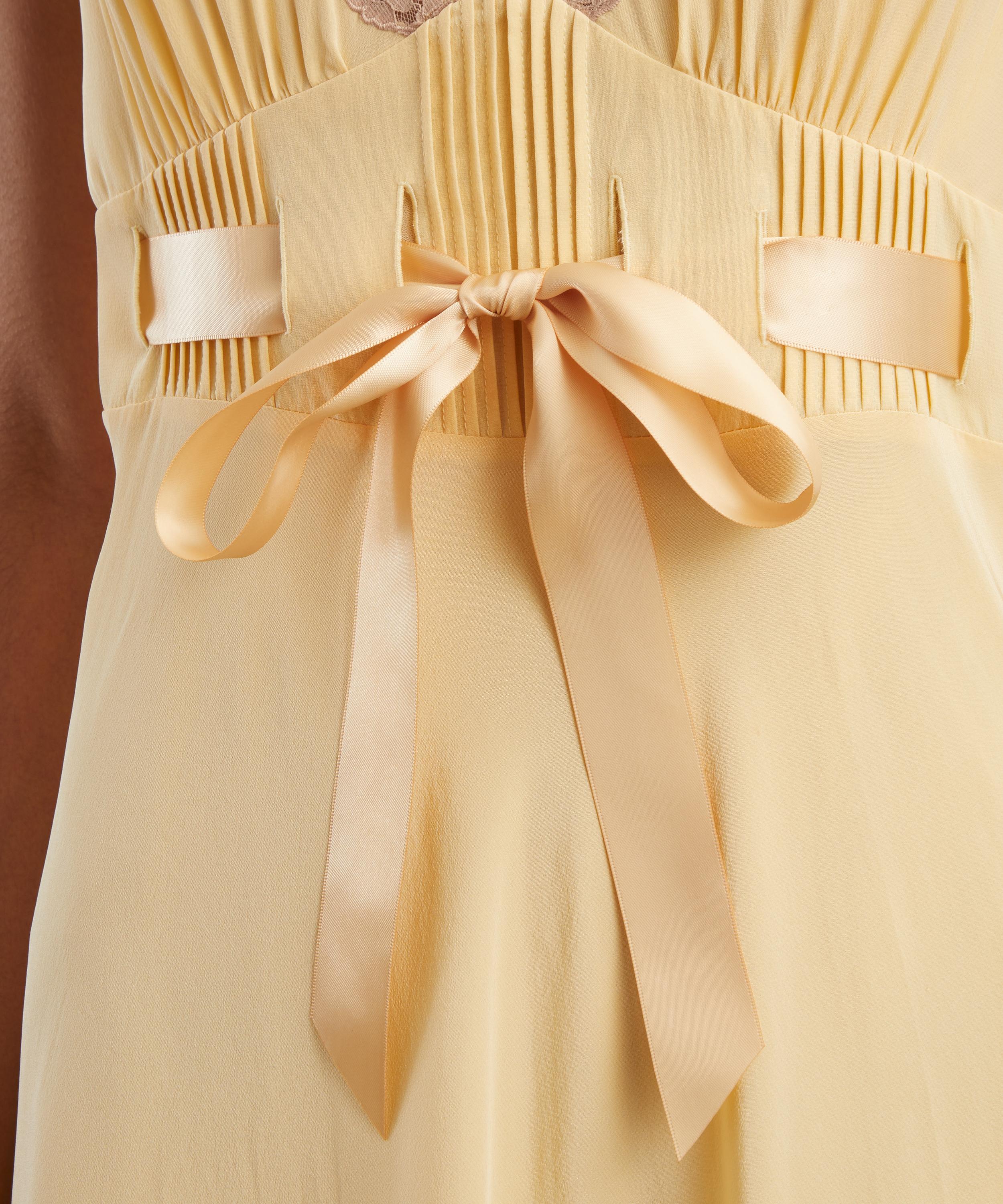RIXO - Marlice Butter Yellow Silk Crepe Dress image number 4