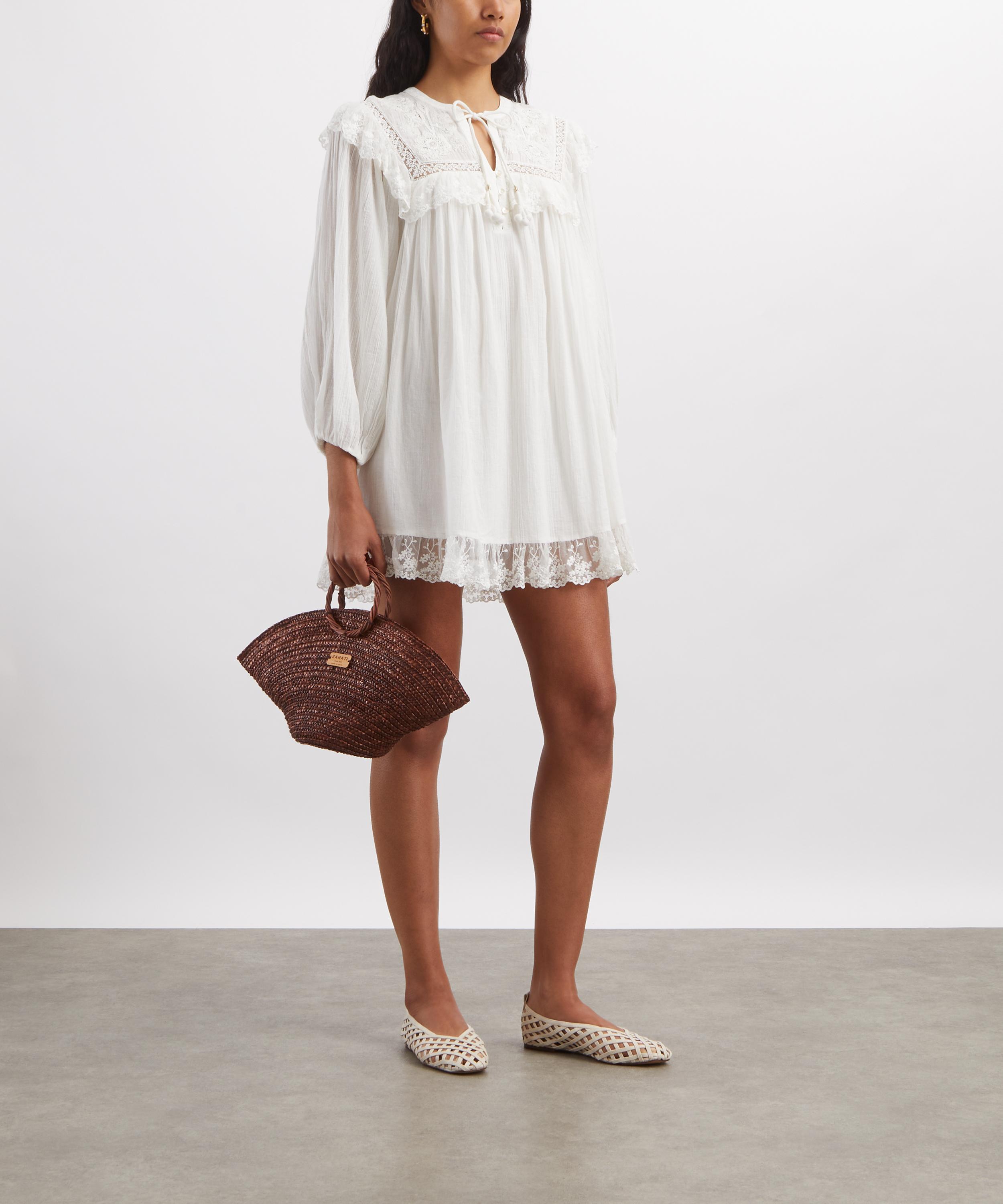 RIXO - Inez Ivory Cotton Mimi Dress image number 1