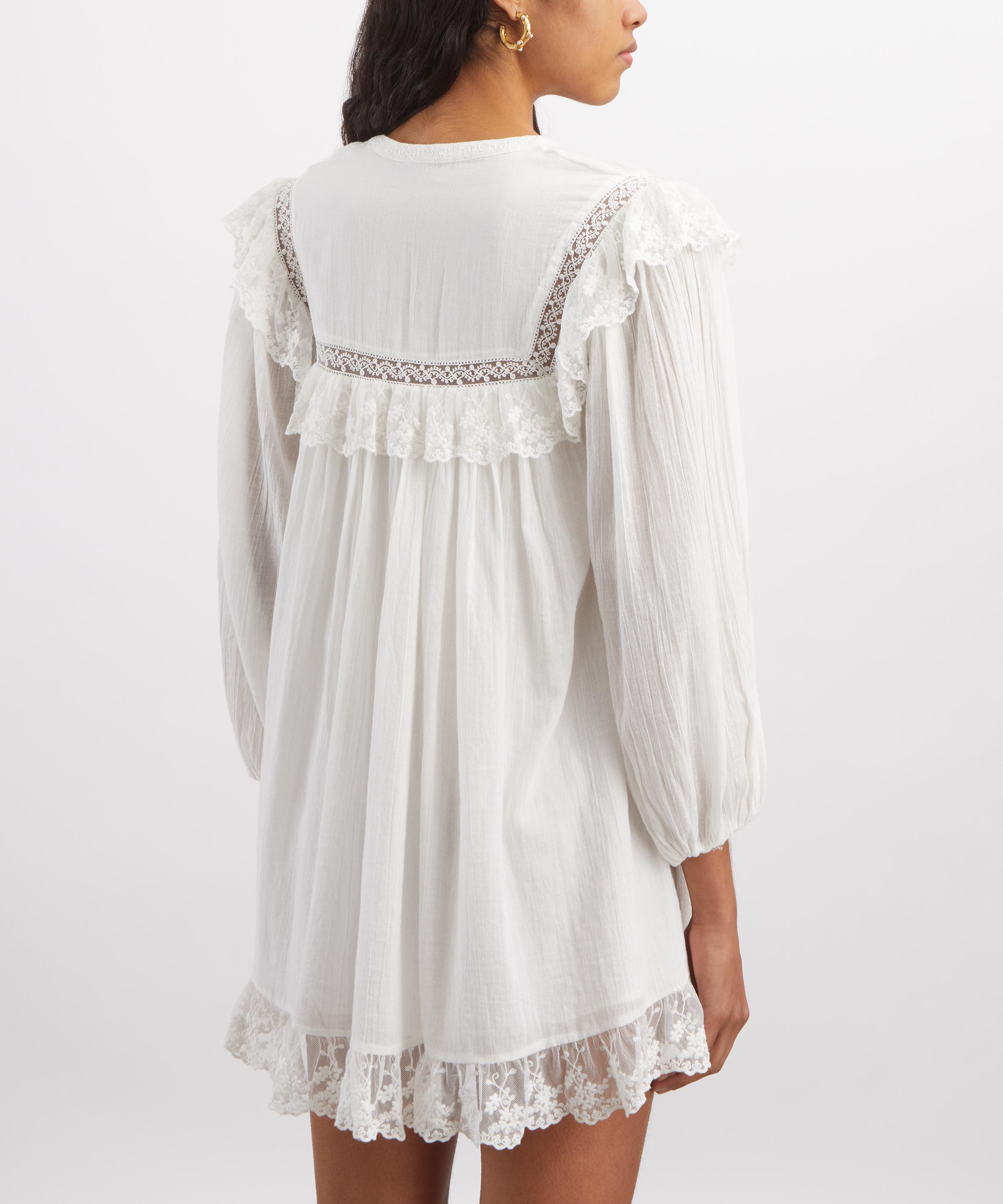 RIXO - Inez Ivory Cotton Mimi Dress image number 3