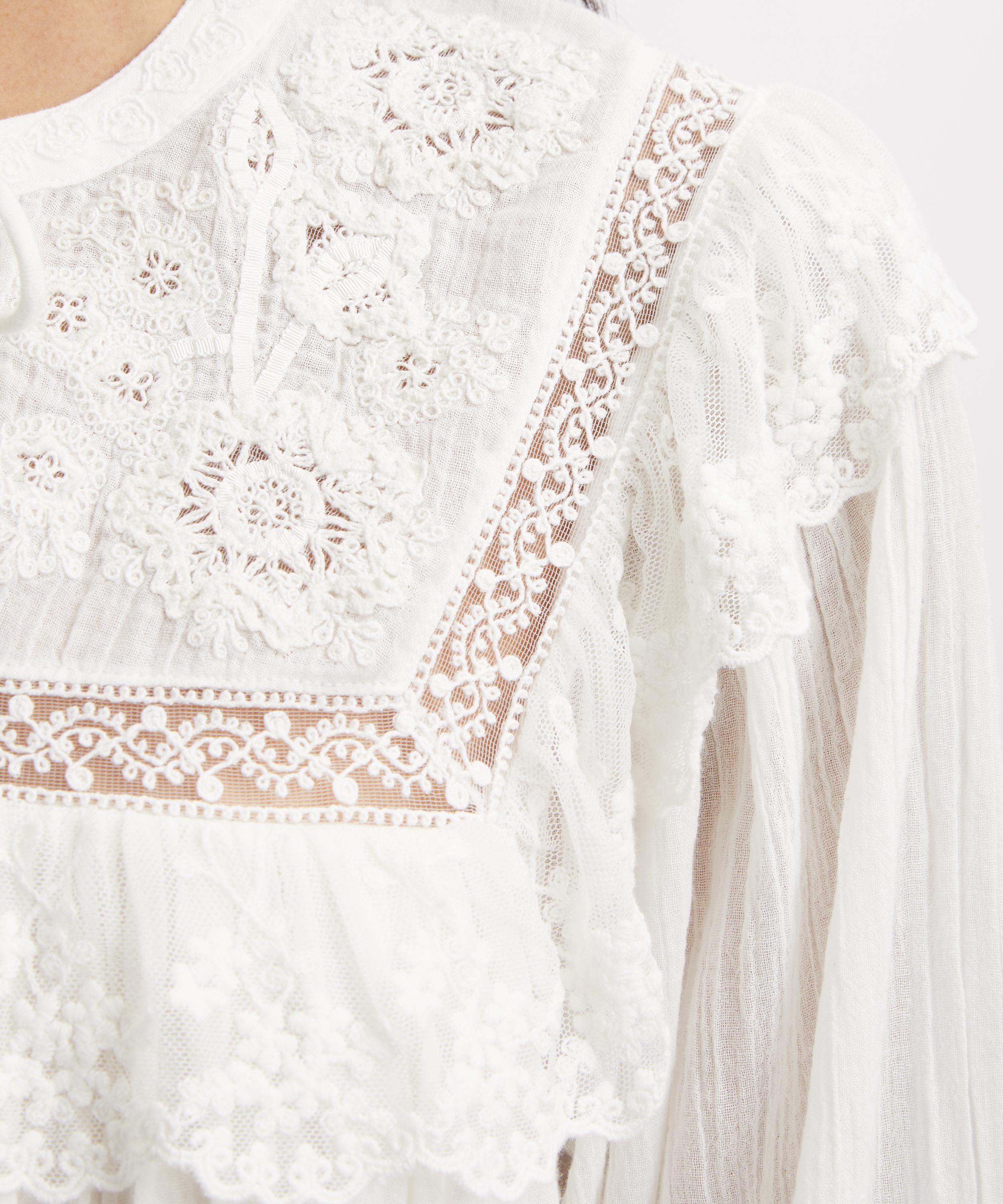 RIXO - Inez Ivory Cotton Mimi Dress image number 4