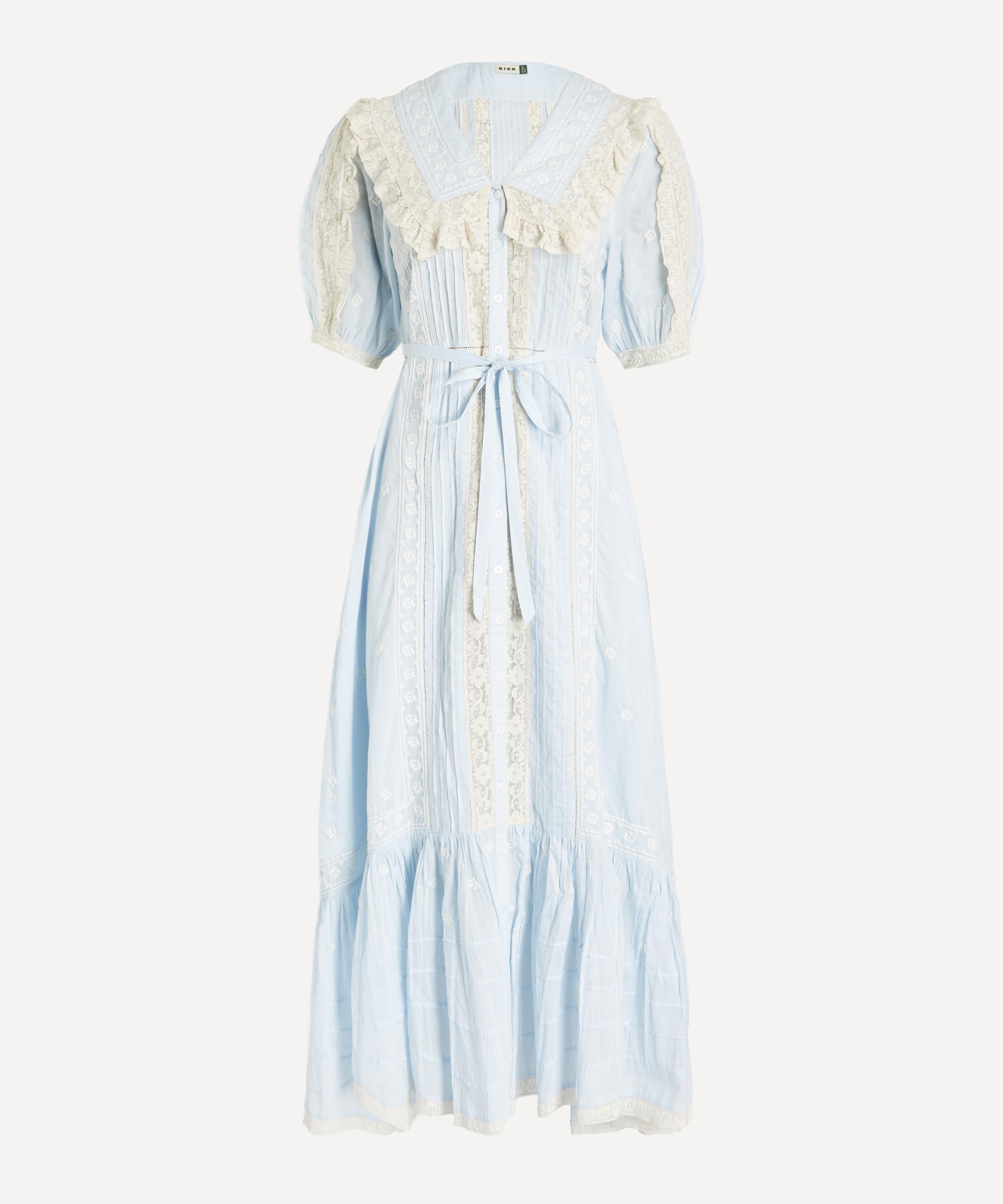 RIXO - Edina Embroidered Cotton Midi Dress