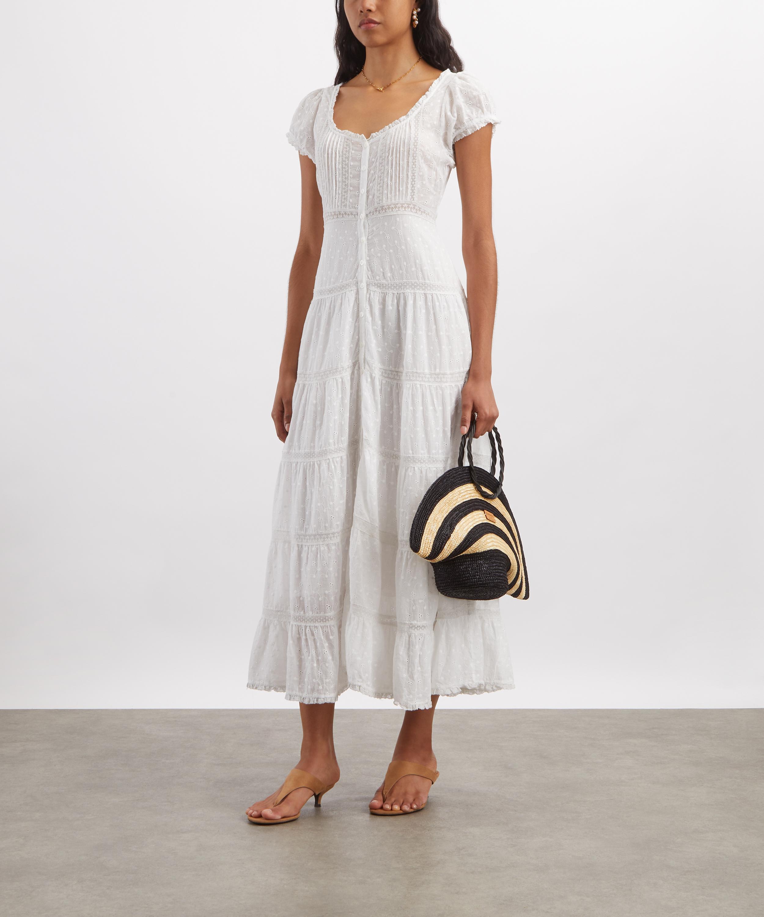RIXO - Jaclyn Ivory Cotton Midi Dress image number 1