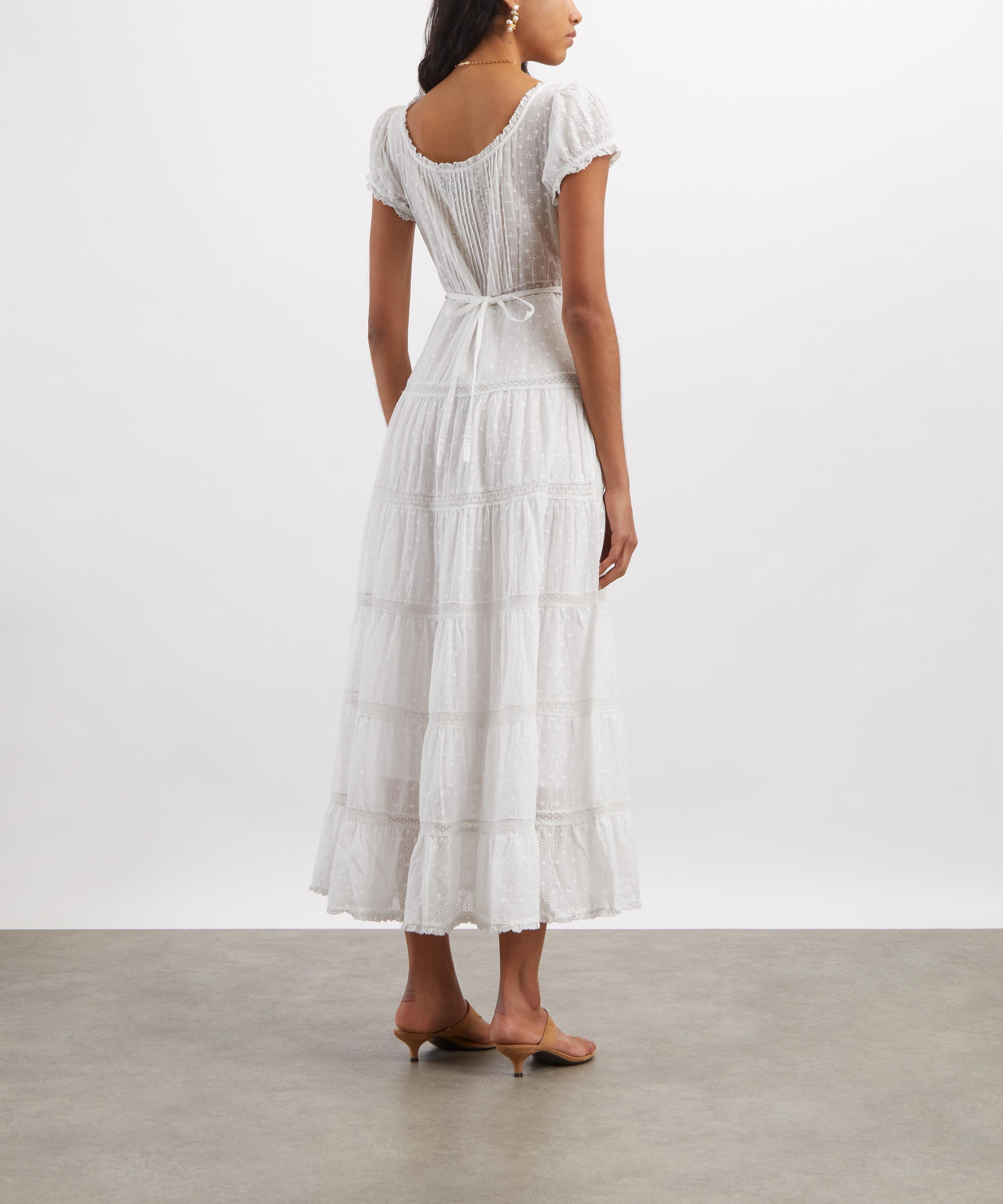 RIXO - Jaclyn Ivory Cotton Midi Dress image number 3