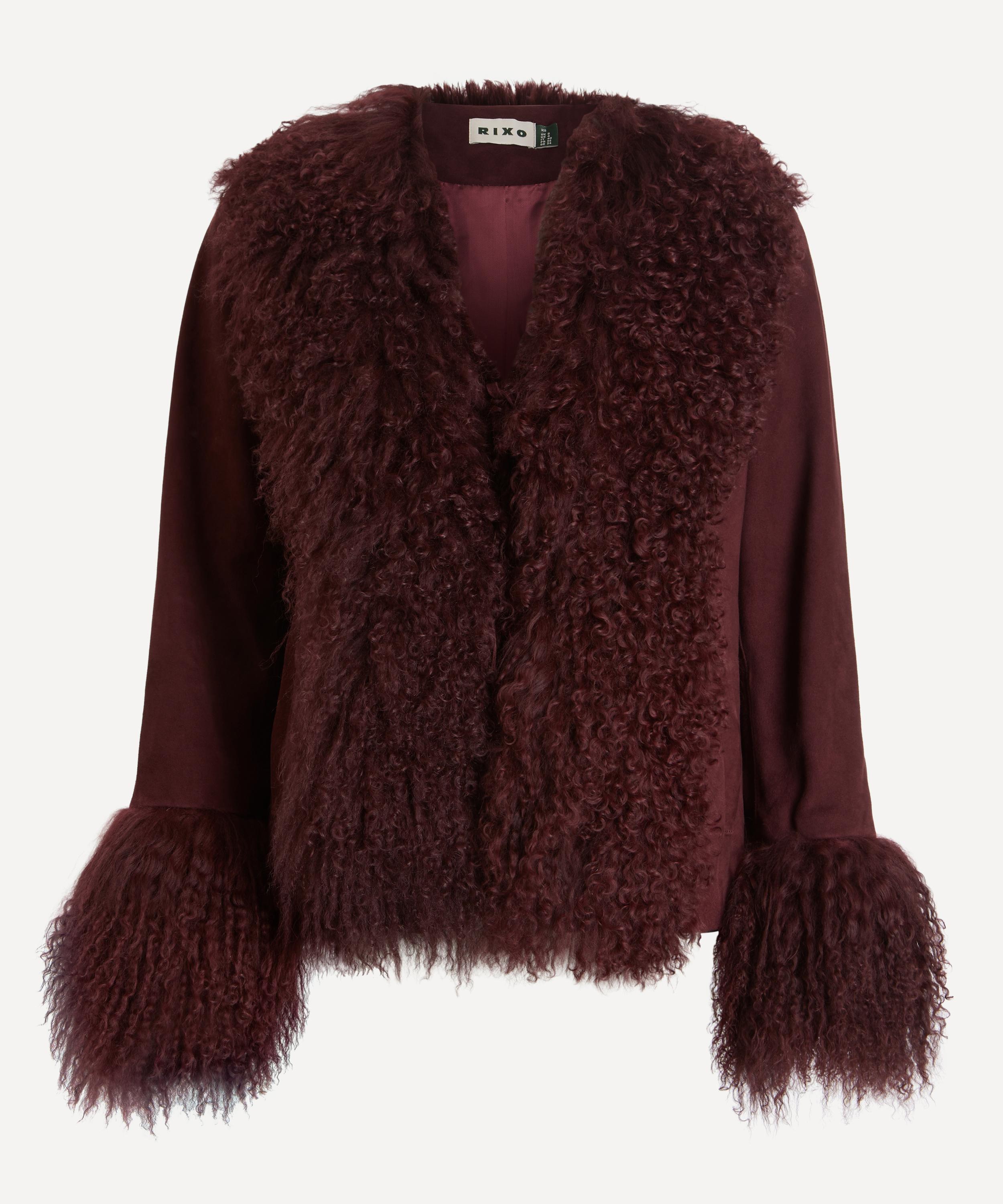 RIXO - Sammy Maroon Suede Jacket