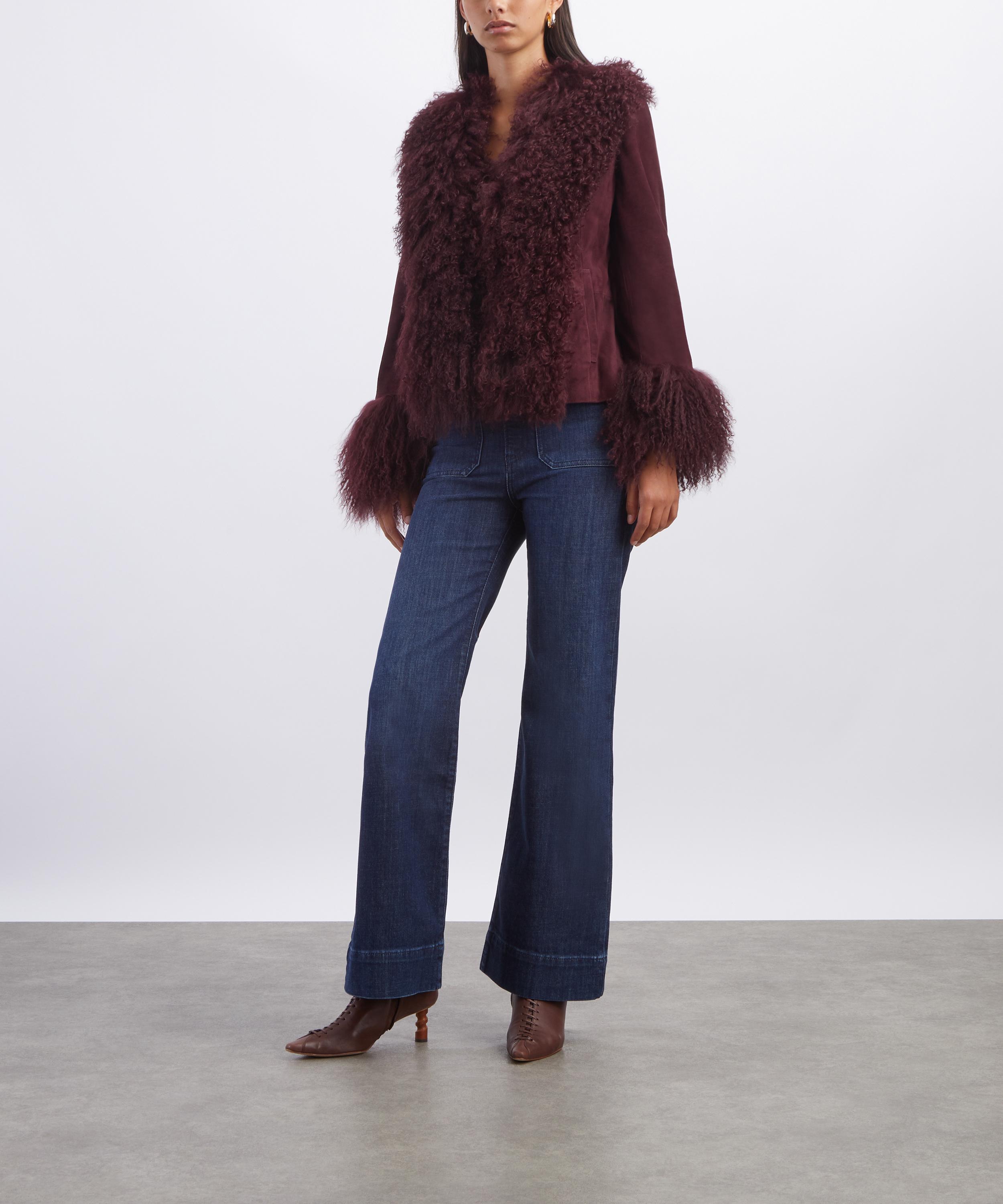RIXO - Sammy Maroon Suede Jacket image number 1