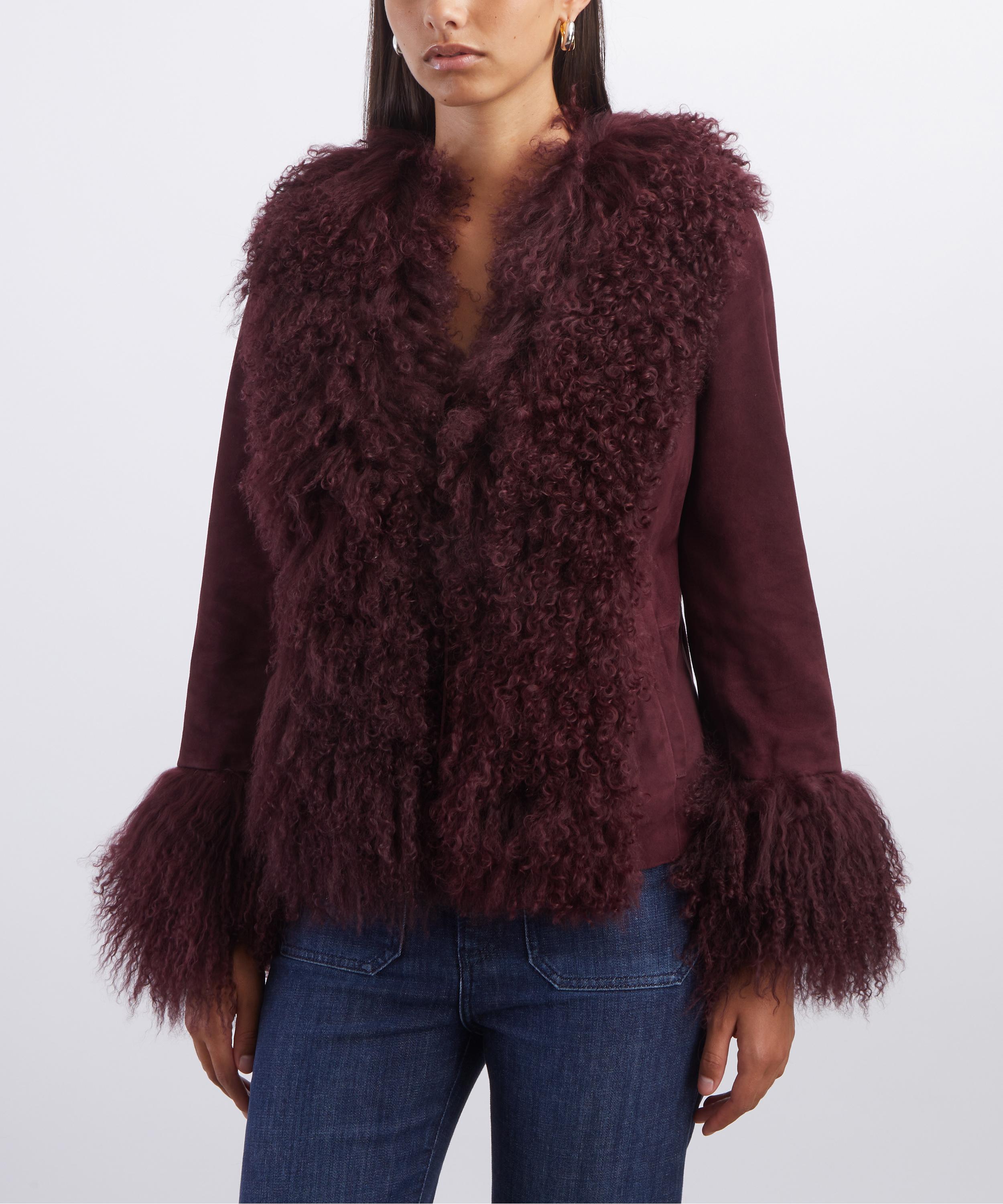 RIXO - Sammy Maroon Suede Jacket image number 2