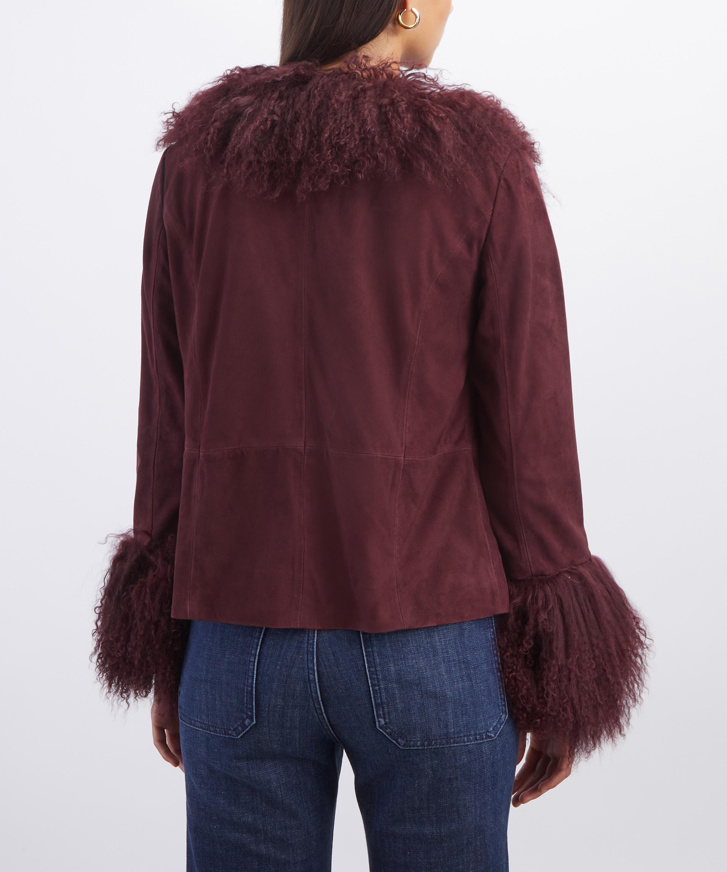 RIXO - Sammy Maroon Suede Jacket image number 3