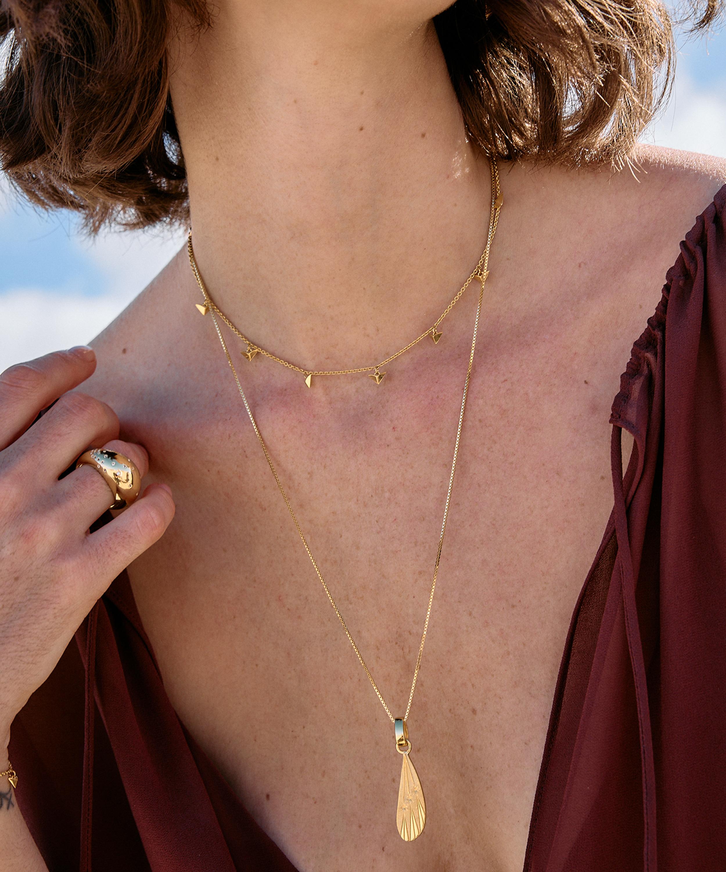 Rachel Jackson - 18ct Gold-Plated Dreamer Celestial Wing Pendant Necklace image number 1