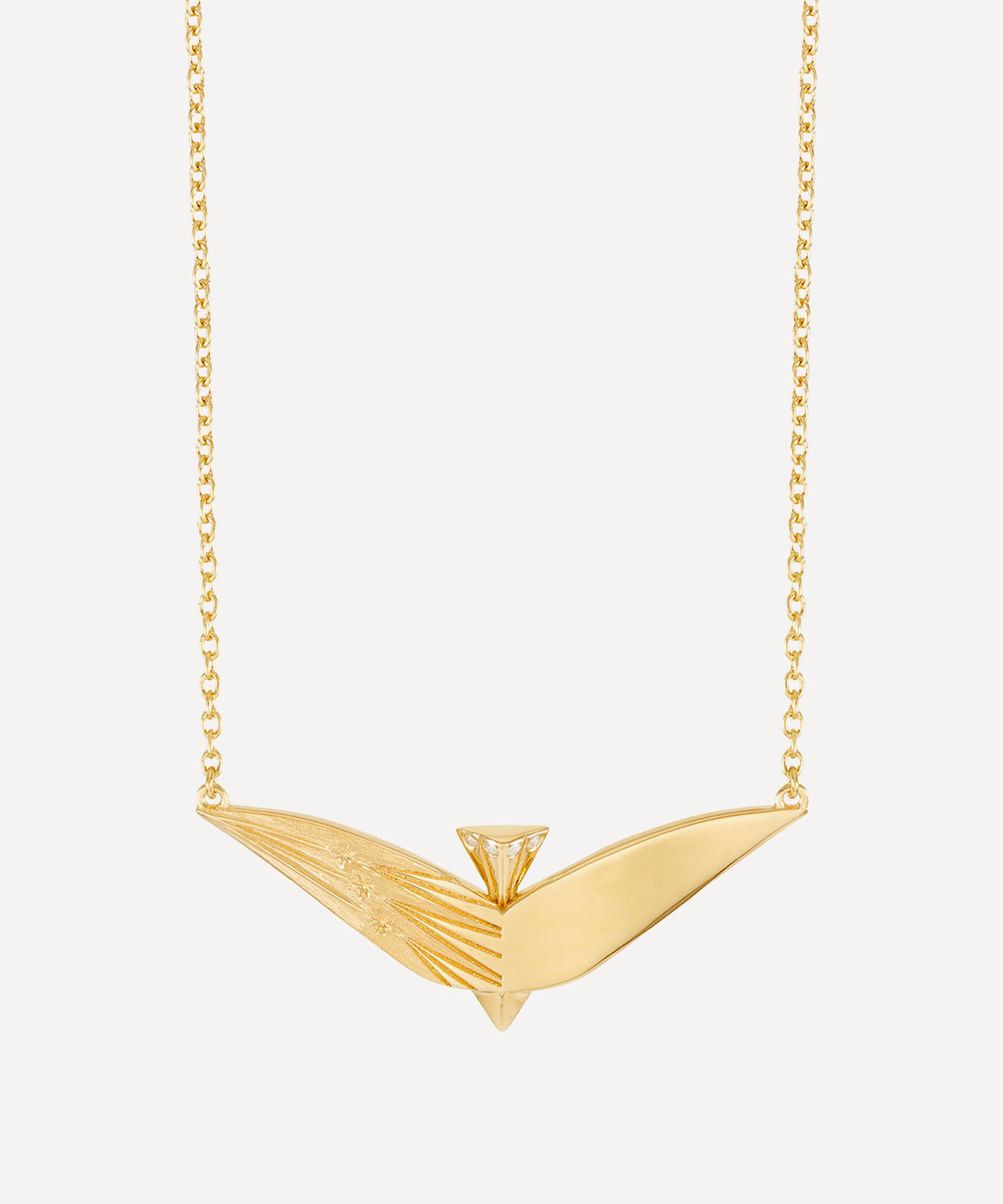 Rachel Jackson - 18ct Gold-Plated Dreamer Celestial Bird Pendant Necklace