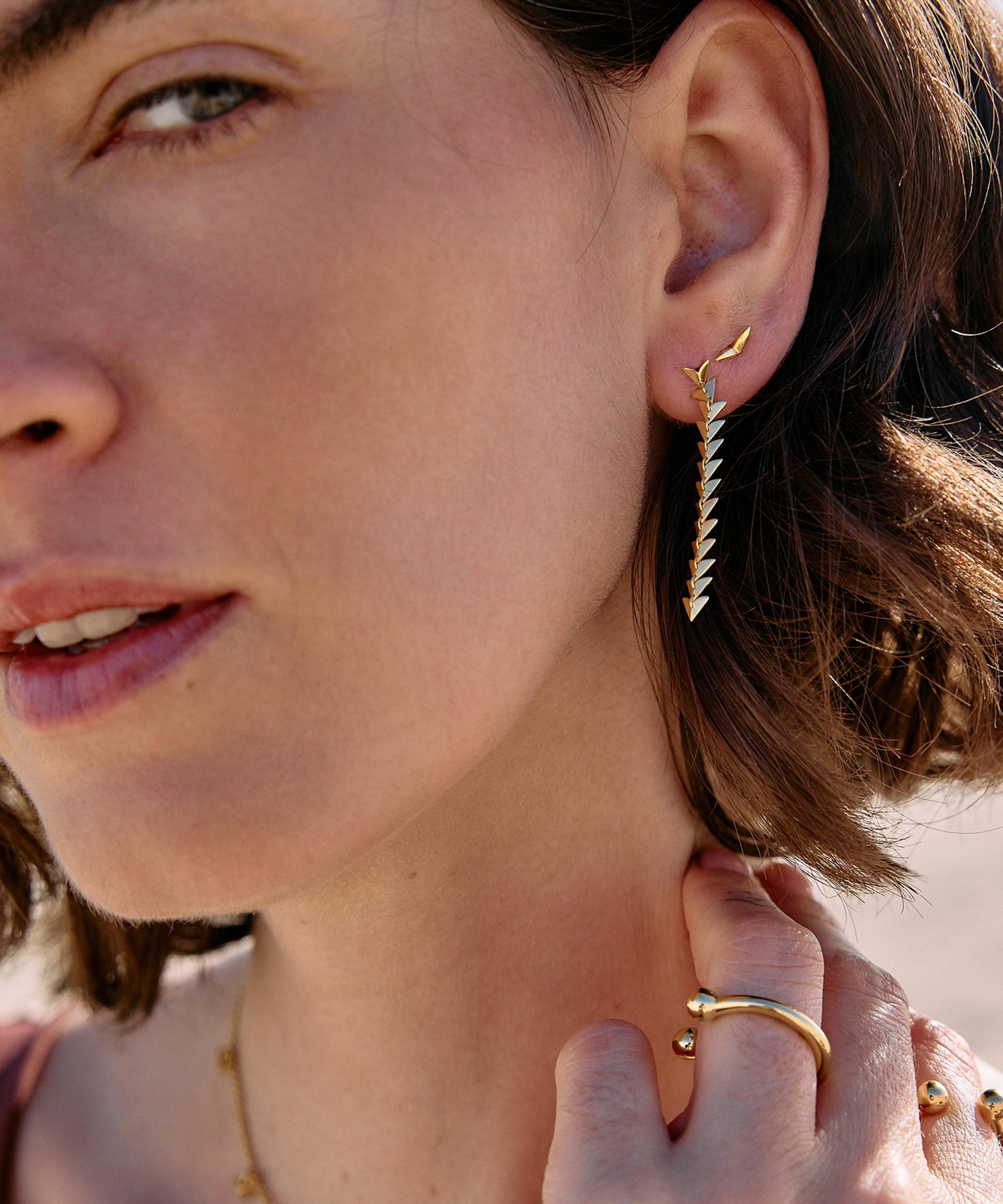 Rachel Jackson - 18ct Gold-Plated Dreamer Bird Drop Earrings image number 1