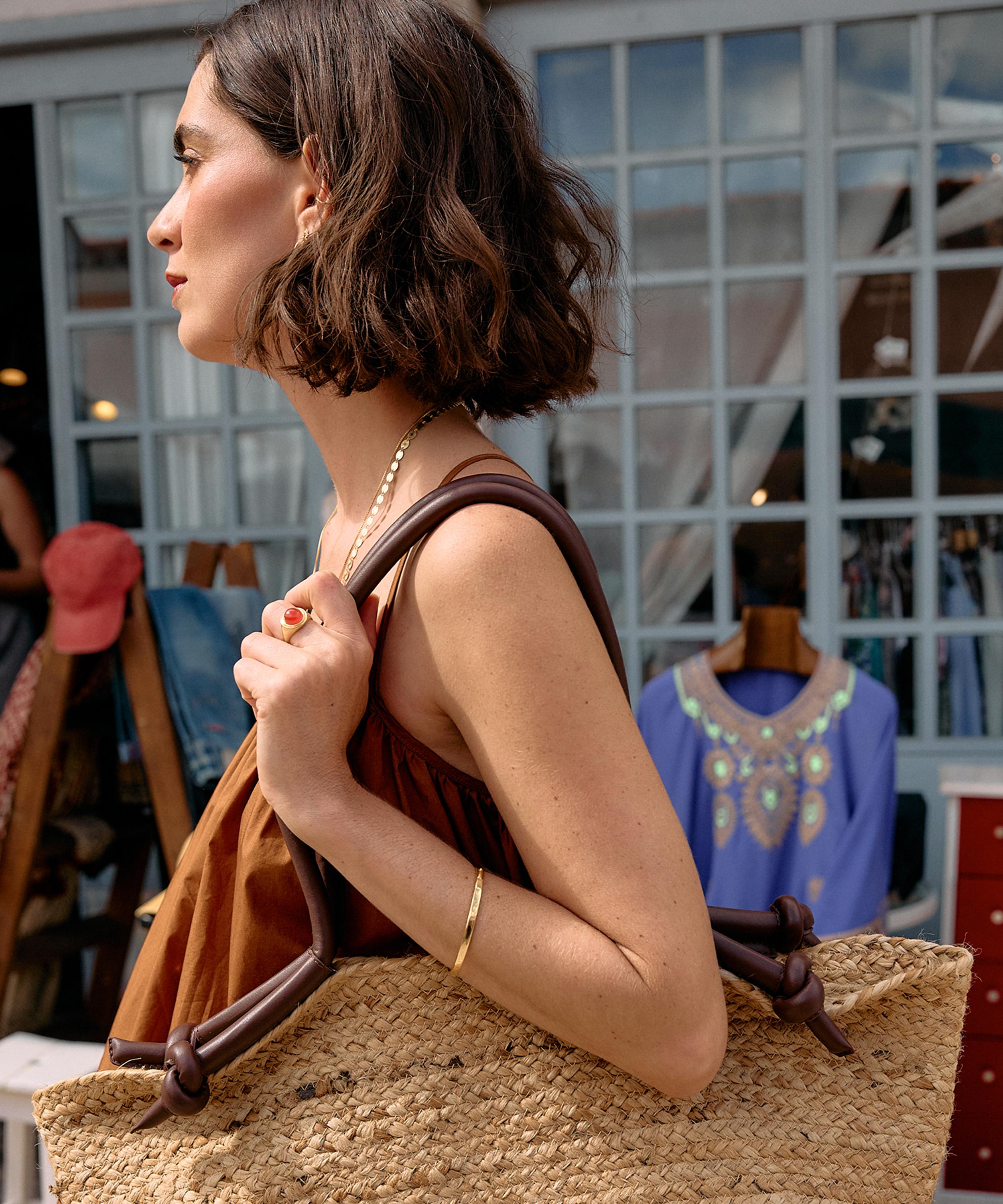 Rachel Jackson - 18ct Gold-Plated vermeil Silver Personalised Hinged Bangle Bracelet image number 3