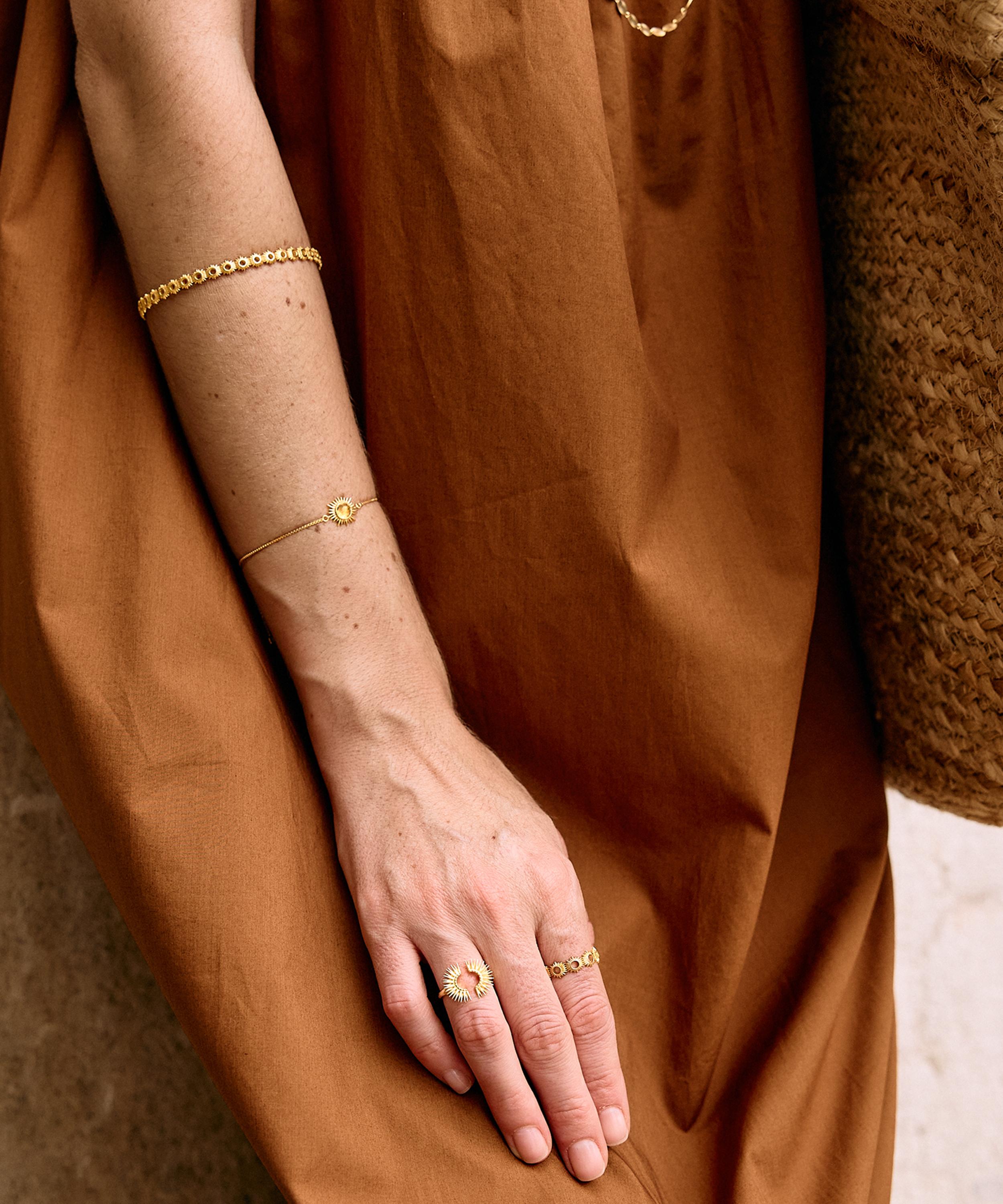 Rachel Jackson - 18ct Gold-Plated Eternal Sun Bangle Bracelet image number 2