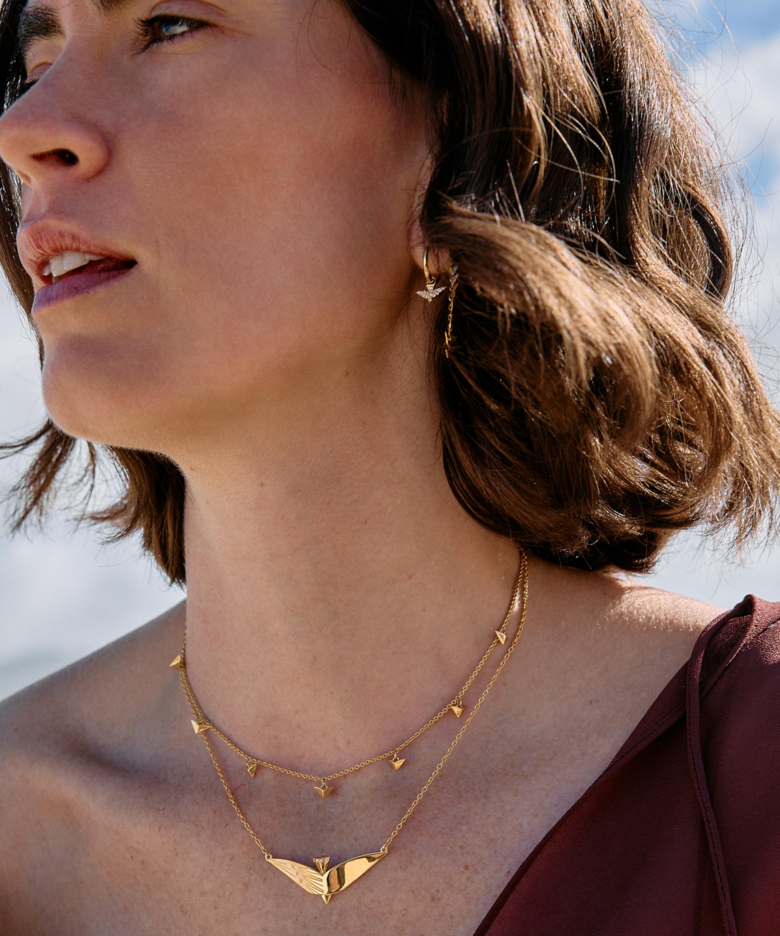 Rachel Jackson - 18ct Gold-Plated Dreamer Bird Choker Necklace image number 1