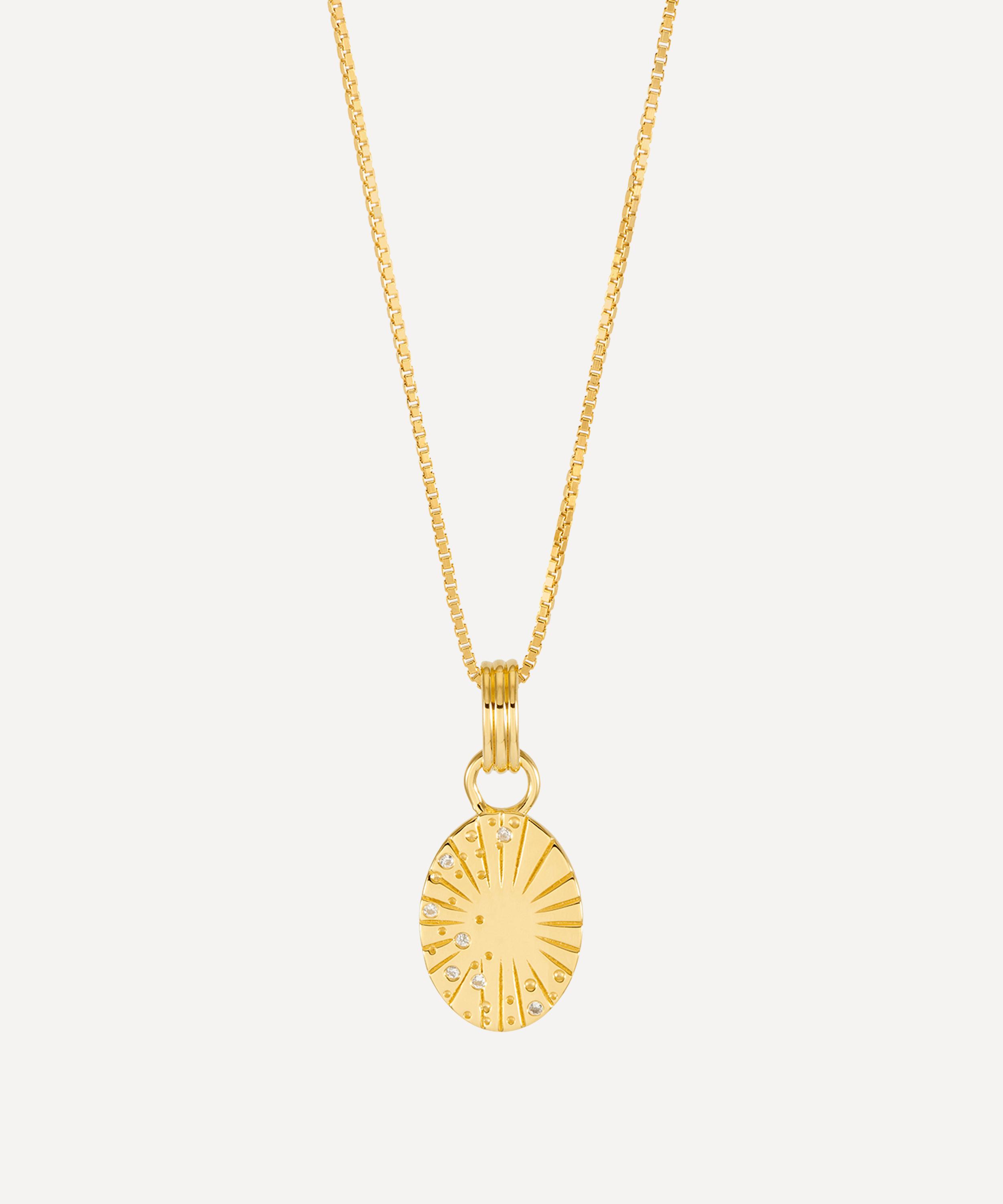 Rachel Jackson - 18ct Gold-Plated Vermeil Silver Mini You Are My Sunshine Pendant Necklace