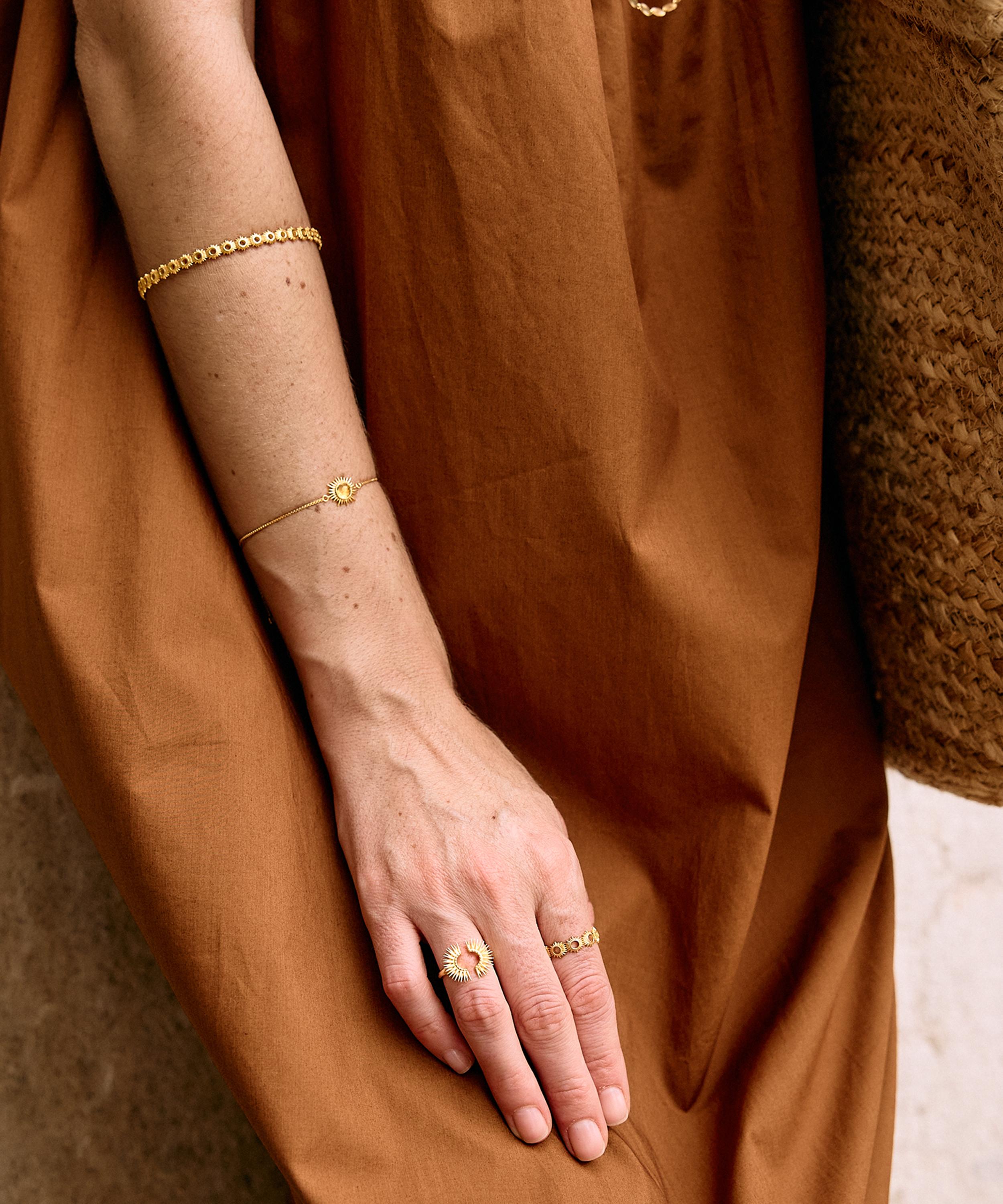 Rachel Jackson - 18ct Gold-Plated Eternal Sun Citrine Bracelet image number 1