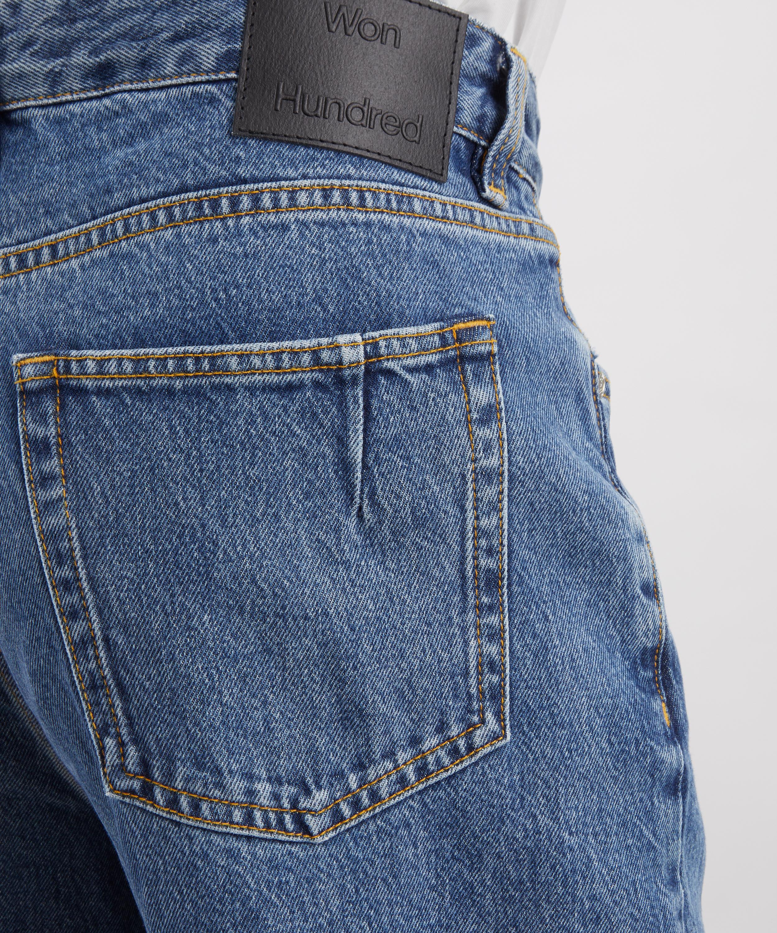 Won Hundred - Steve Cut Blue Relaxed Straight-Leg Jeans image number 4