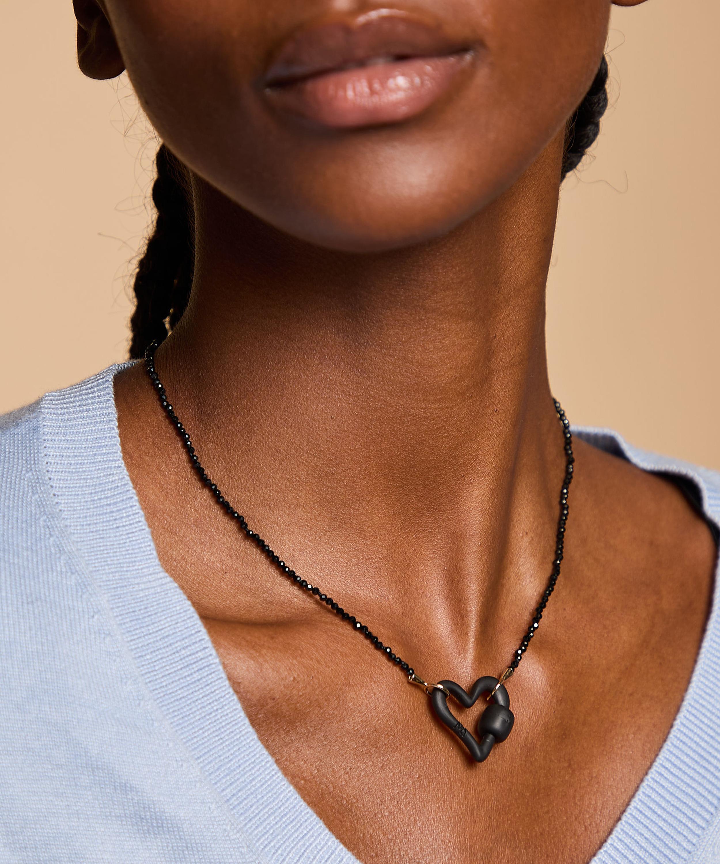 Marla Aaron - Rubber Freeform Heartlock in Black image number 1