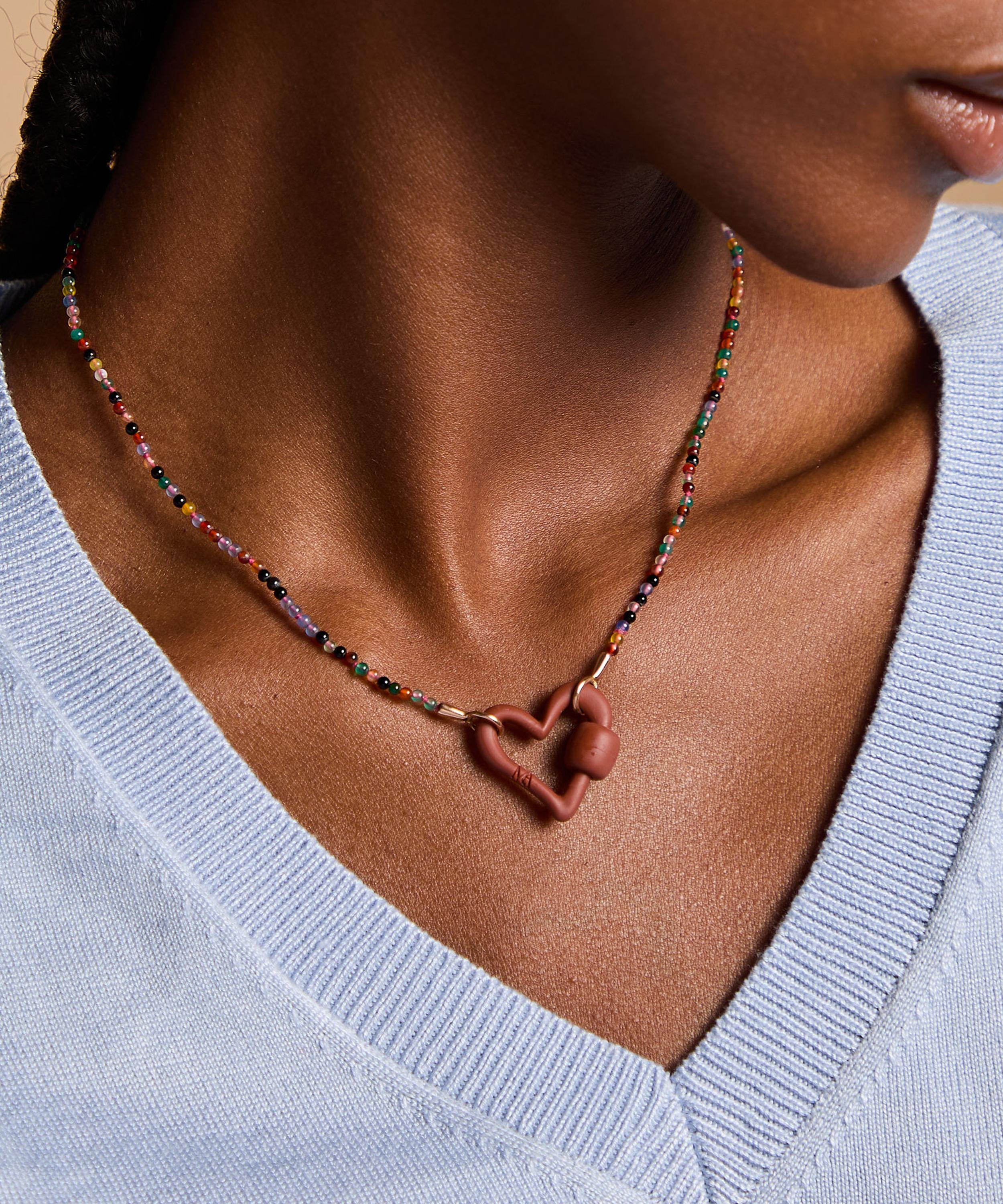 Marla Aaron - Rubber Freeform Heartlock in Clay image number 1