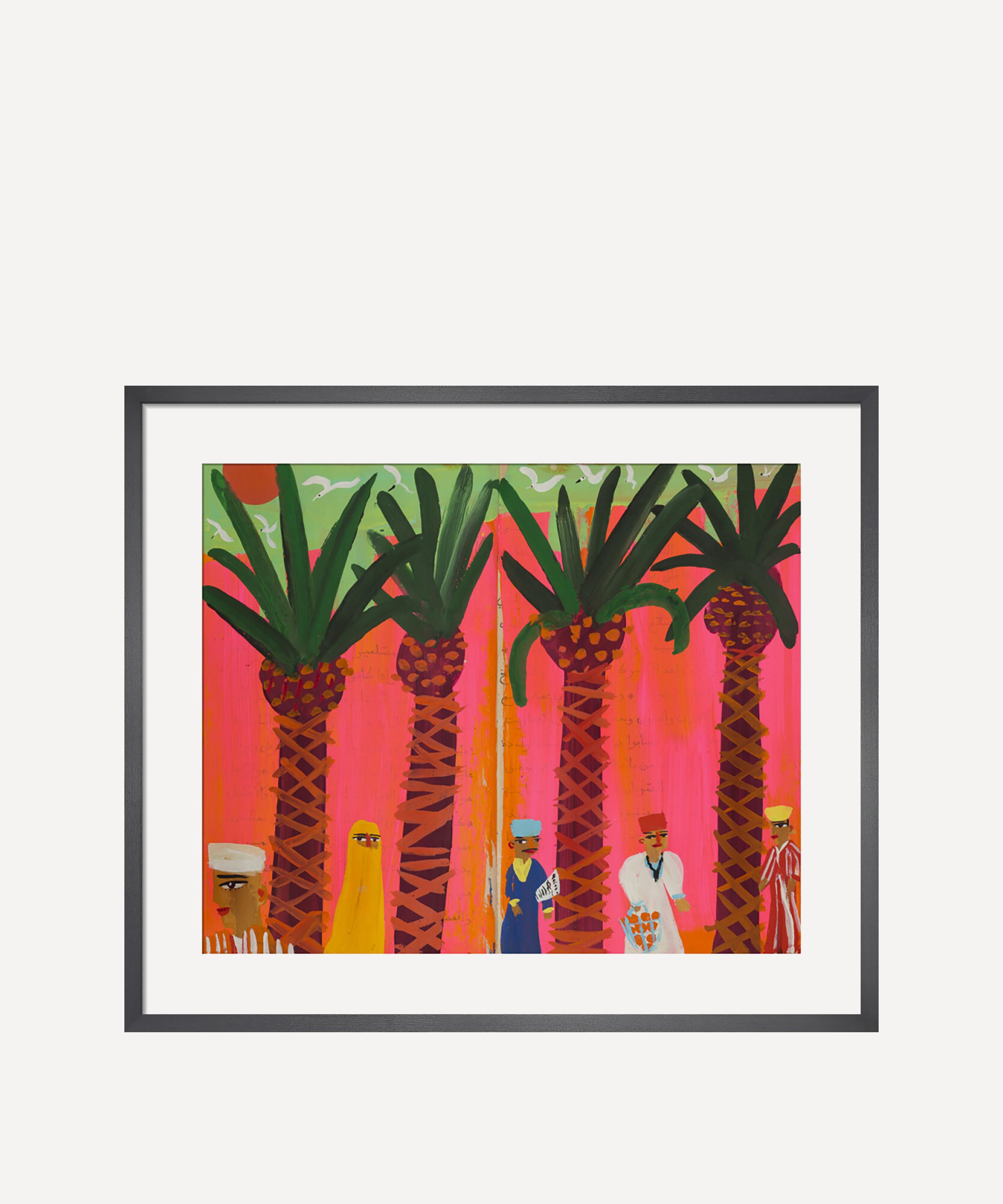 King & McGraw - Walking Under the Palms in Essaouira Framed Print