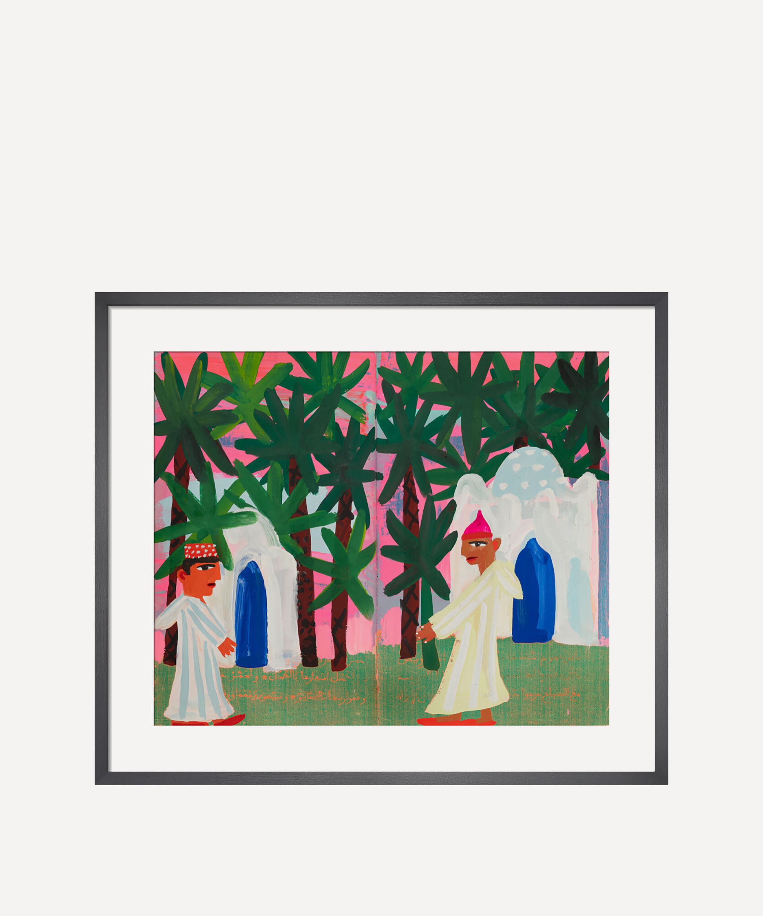 King & McGraw - A Conversation in a Date Forrest Framed Print