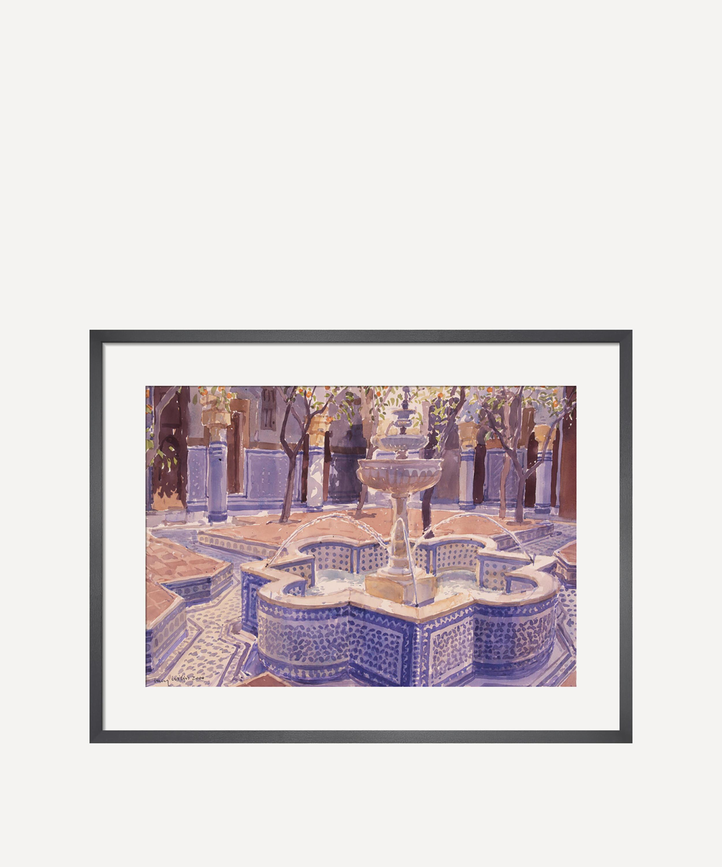 King & McGraw - The Blue Fountain Fes Framed Print
