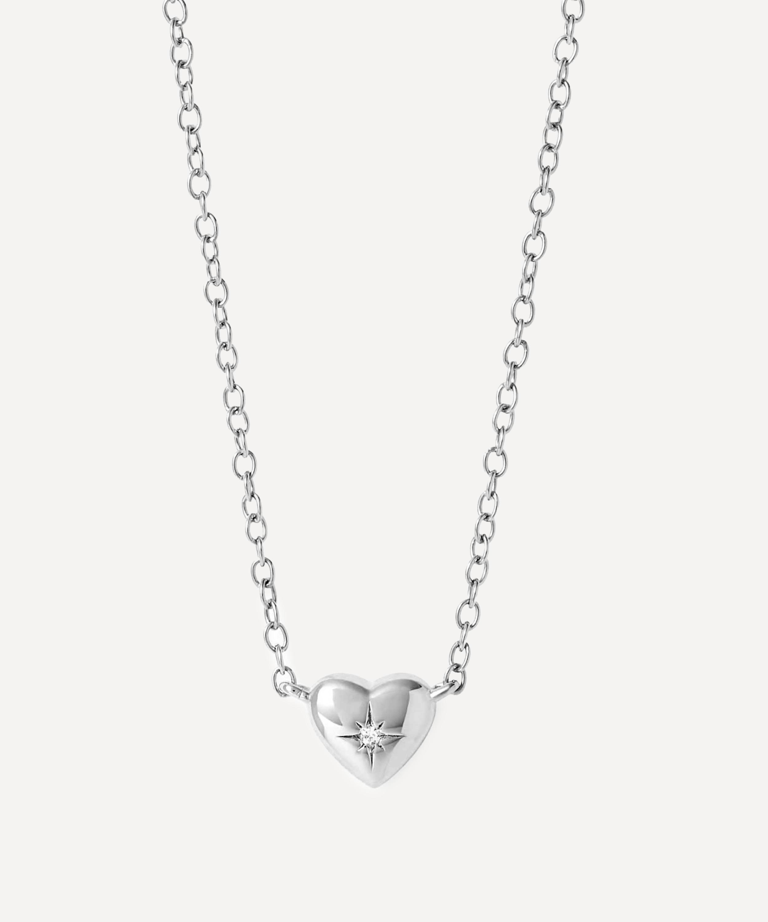 Astley Clarke - Sterling Silver Biography Mini Heart Pendant Necklace