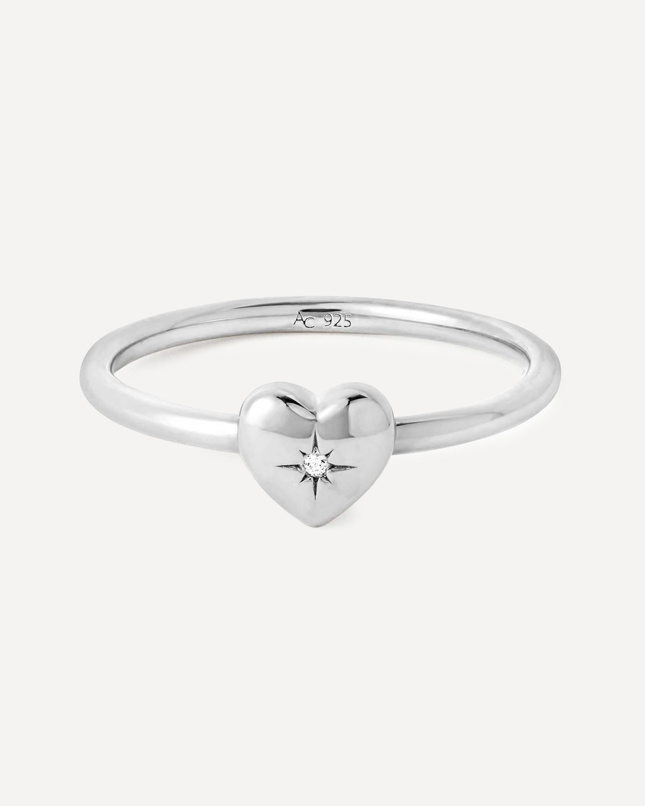 Astley Clarke - Sterling Silver Biography Heart Ring