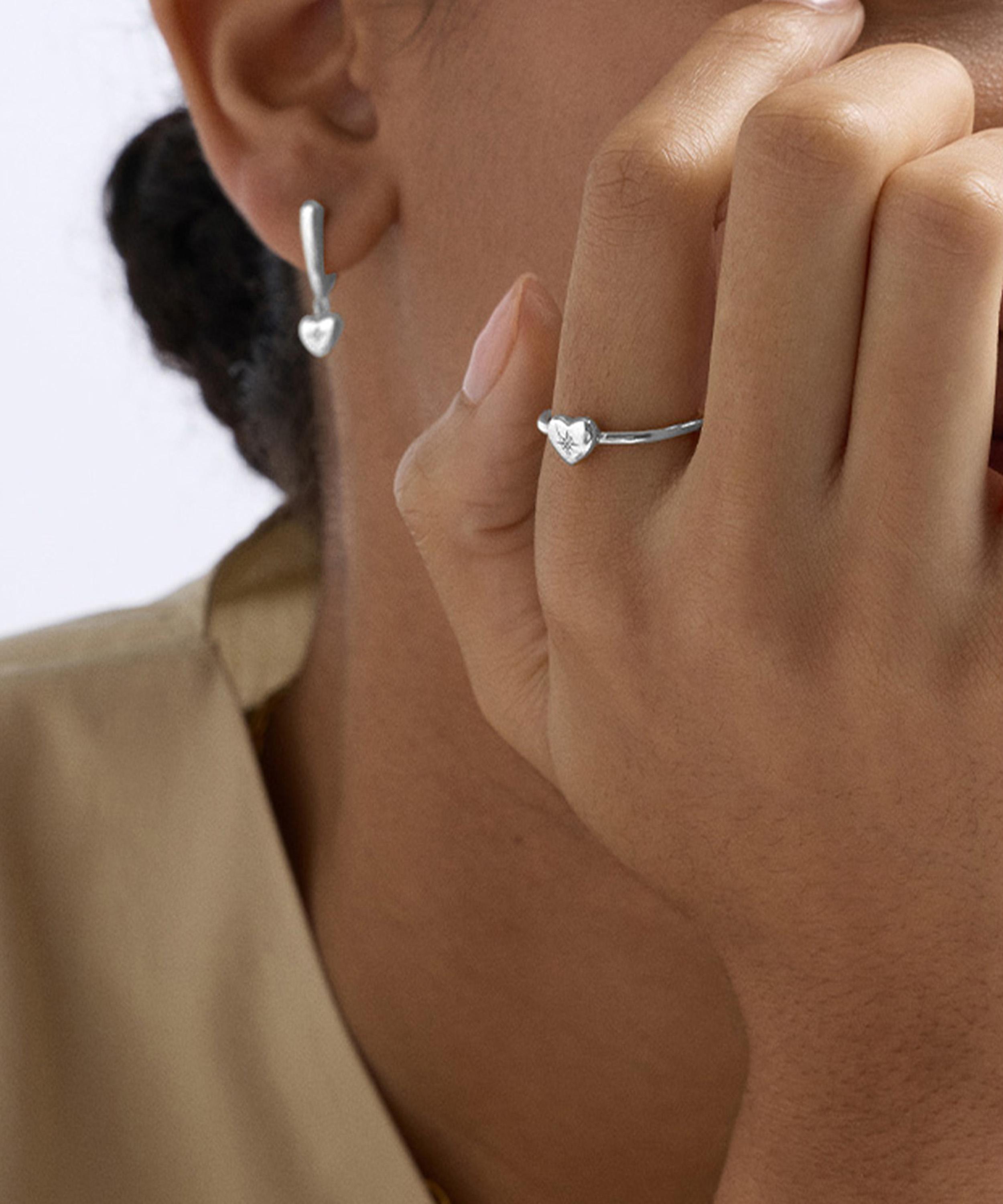 Astley Clarke - Sterling Silver Biography Heart Ring image number 1