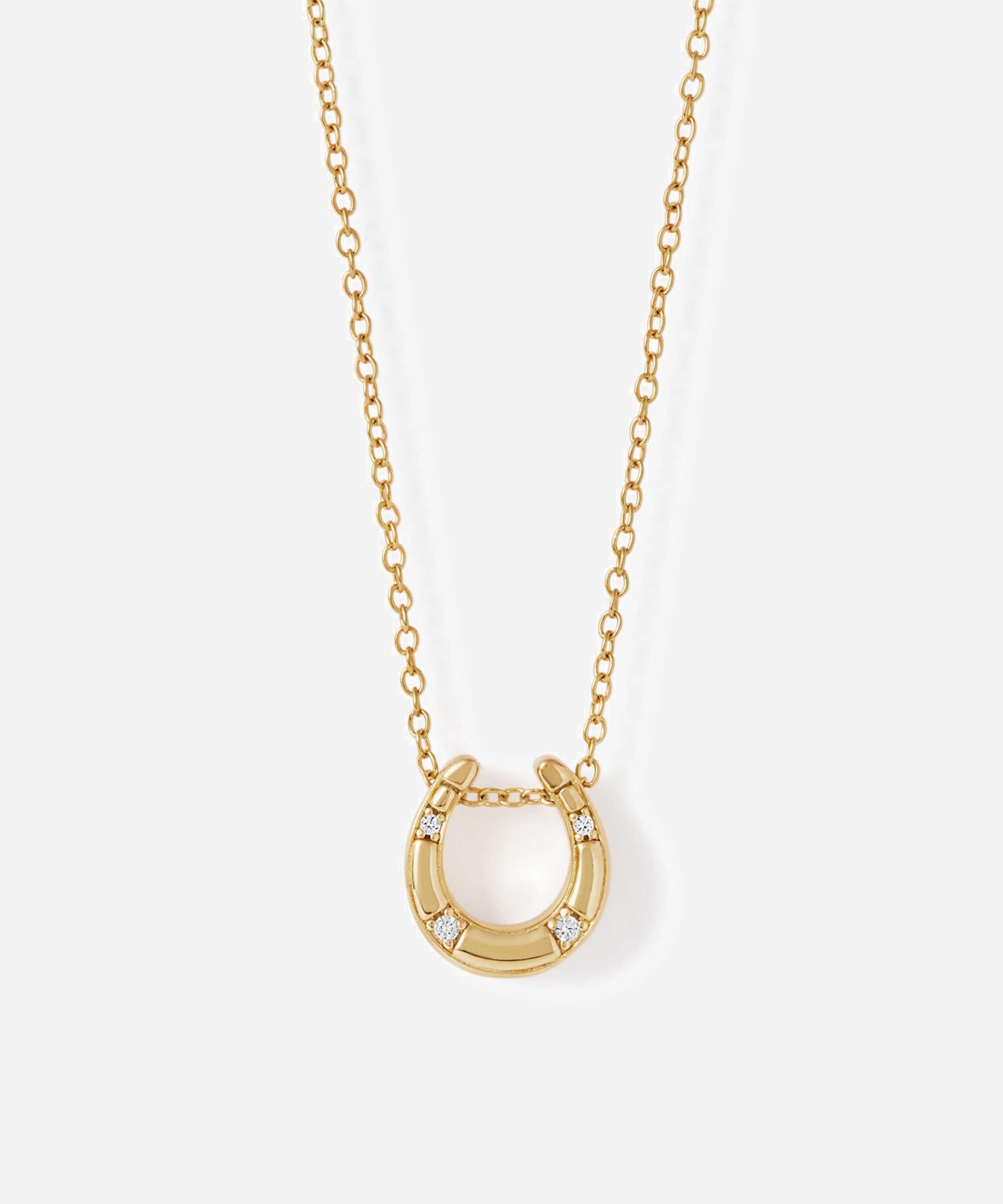 Astley Clarke - 18ct Gold-Plated Vermeil Silver Biography Horseshoe Pendant Necklace