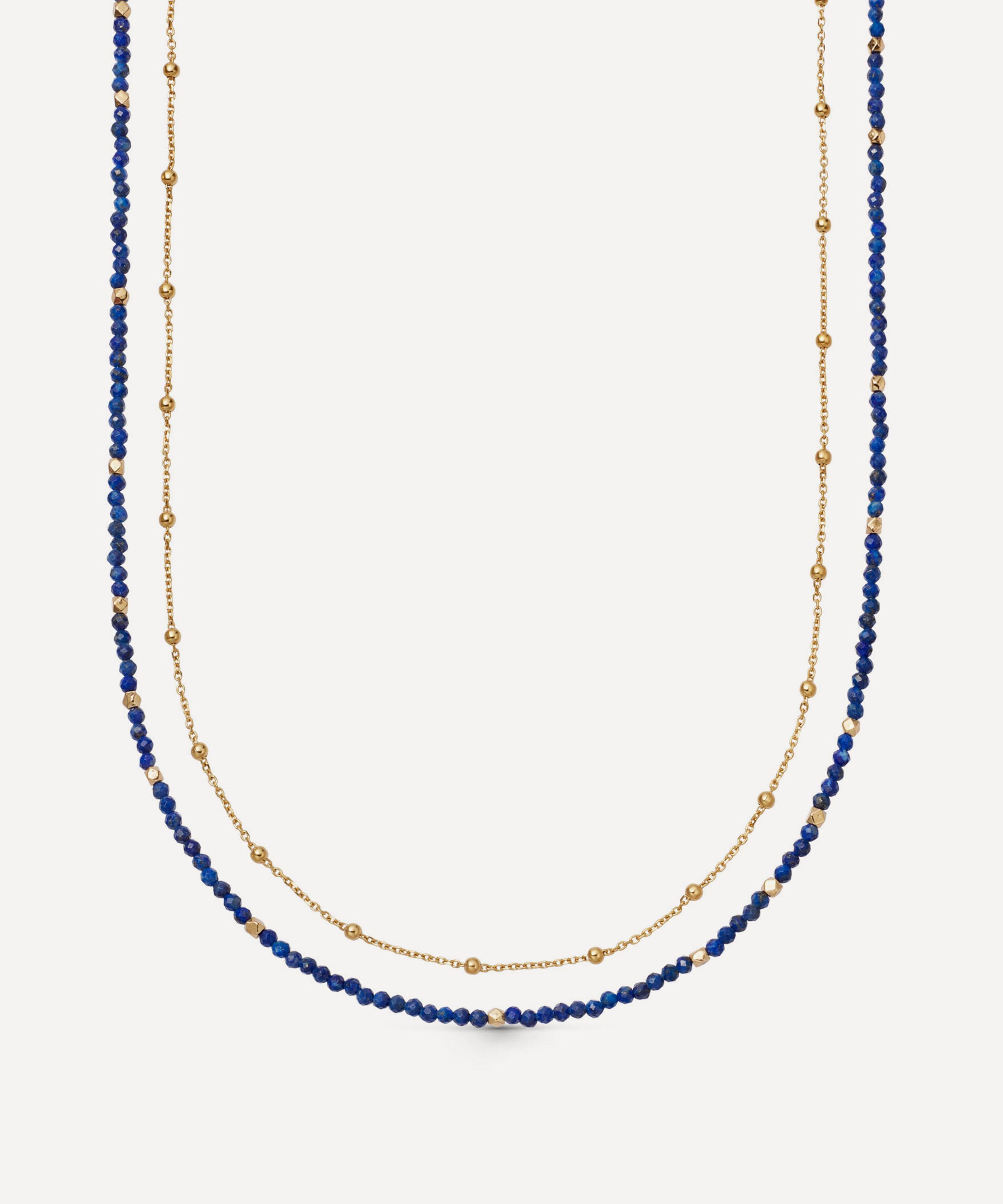 Astley Clarke - 18ct Gold-Plated Vermeil Silver Biography Lapis Necklace