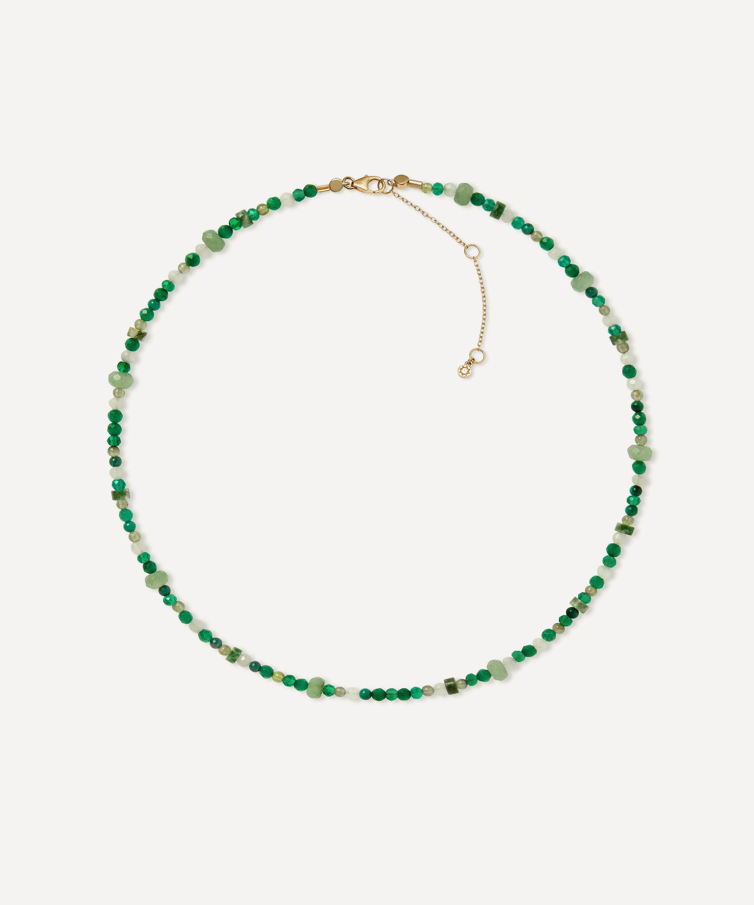 Astley Clarke - 18ct Gold-Plated Vermeil Silver Second Chance Green Gemstone Necklace