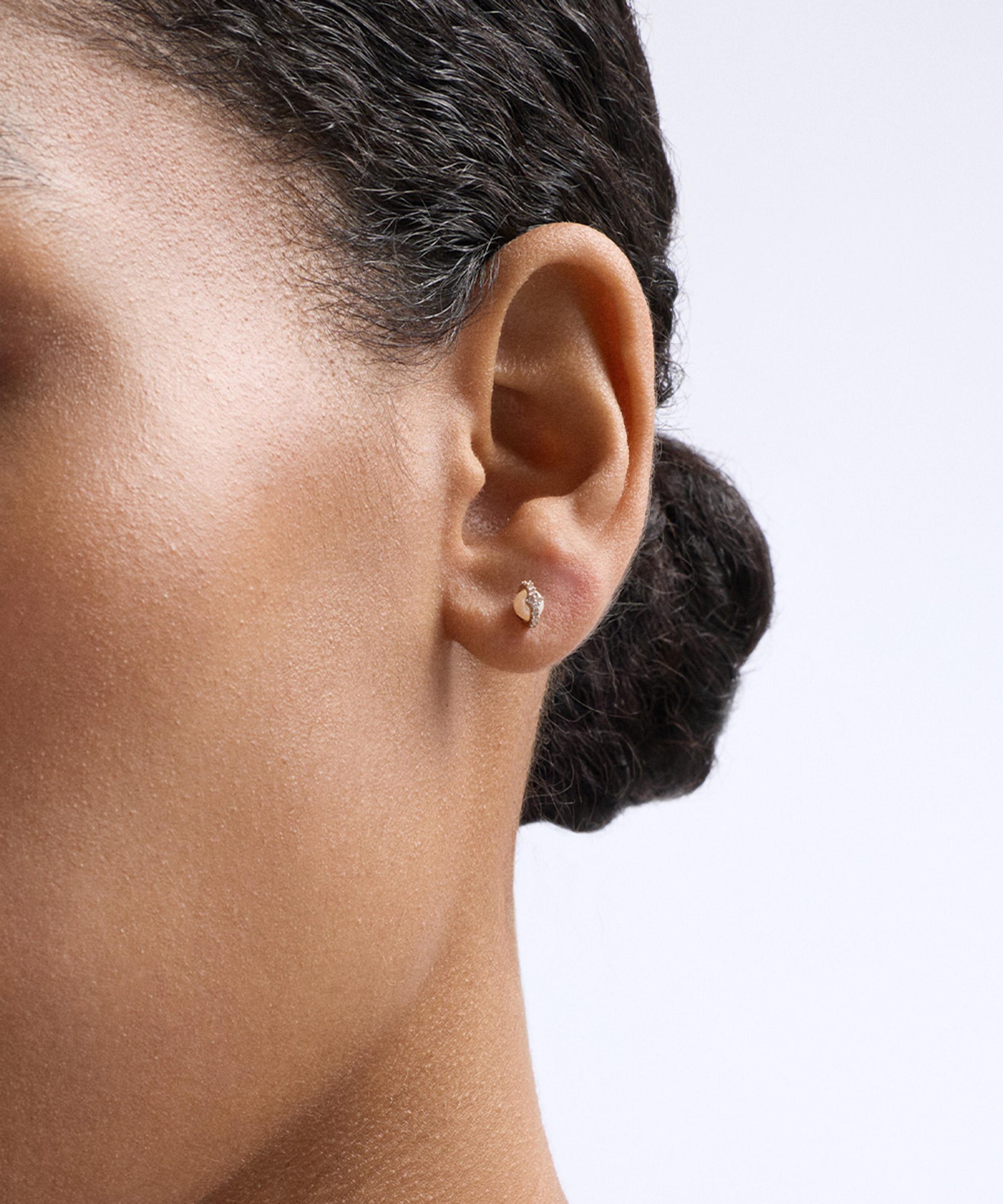 Astley Clarke - 14ct Gold Mini Pearl and Lab-Grown Diamond Stud Earrings image number 1