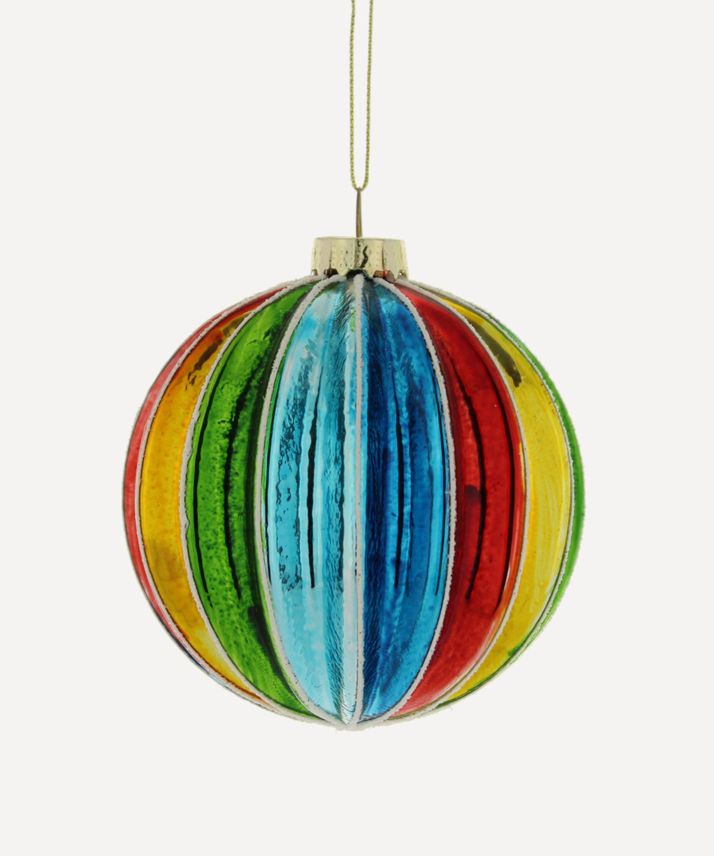 Christmas - Glass Multicoloured Segment Bauble image number 0