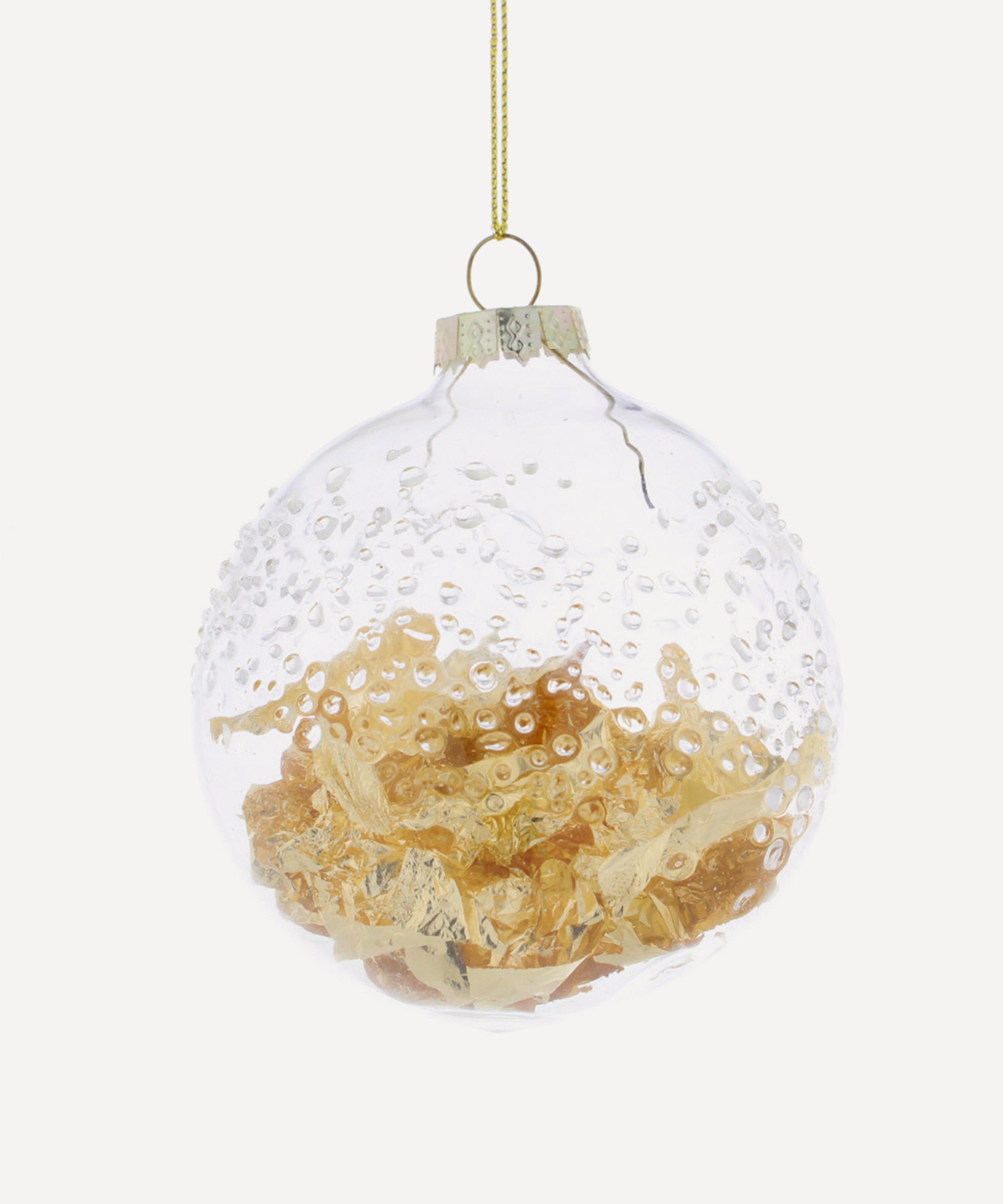 Christmas - Glass Gold Flake Bauble image number 0