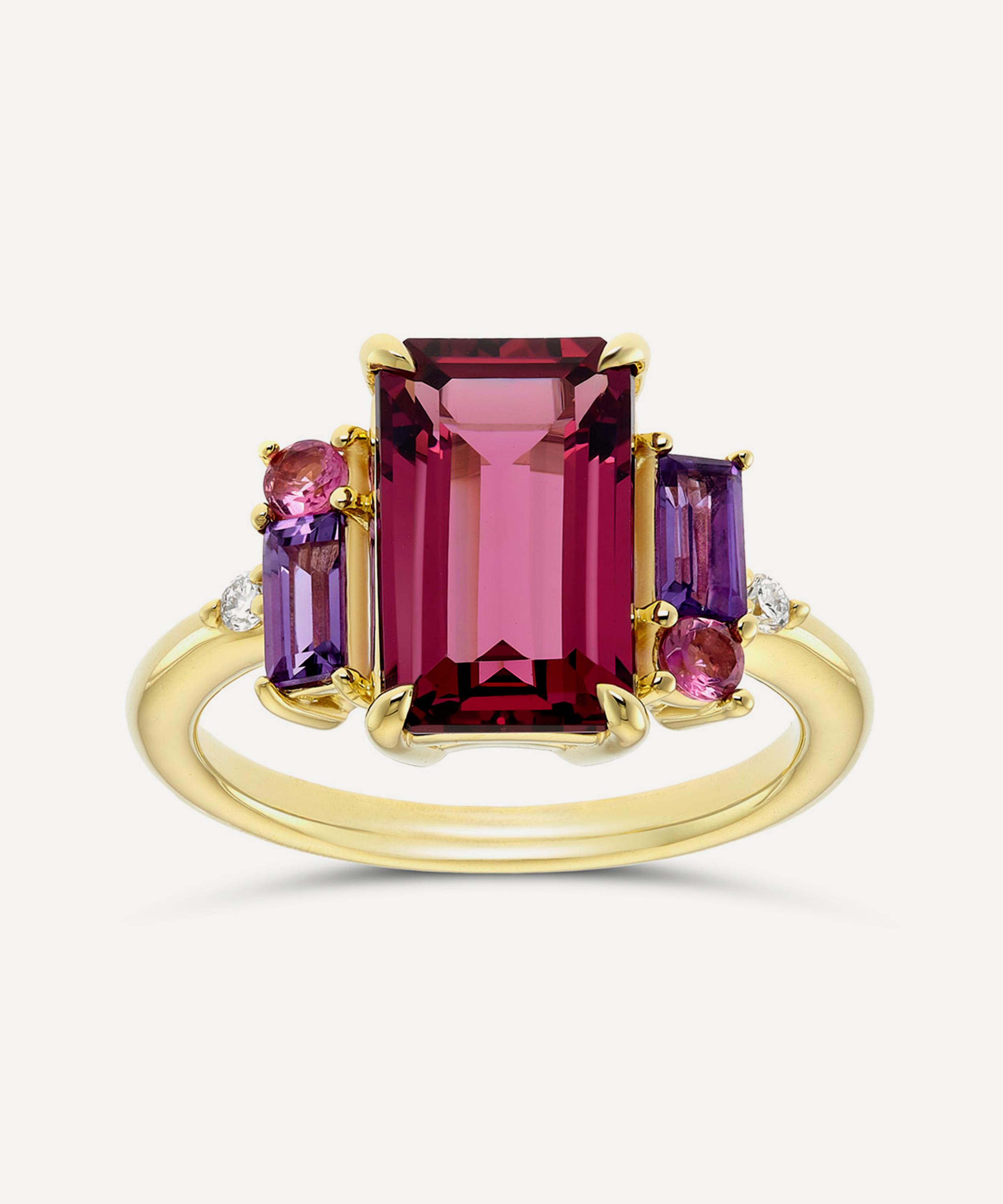 Dinny Hall - 9ct Gold Charli Rhodolite Garnet Ring