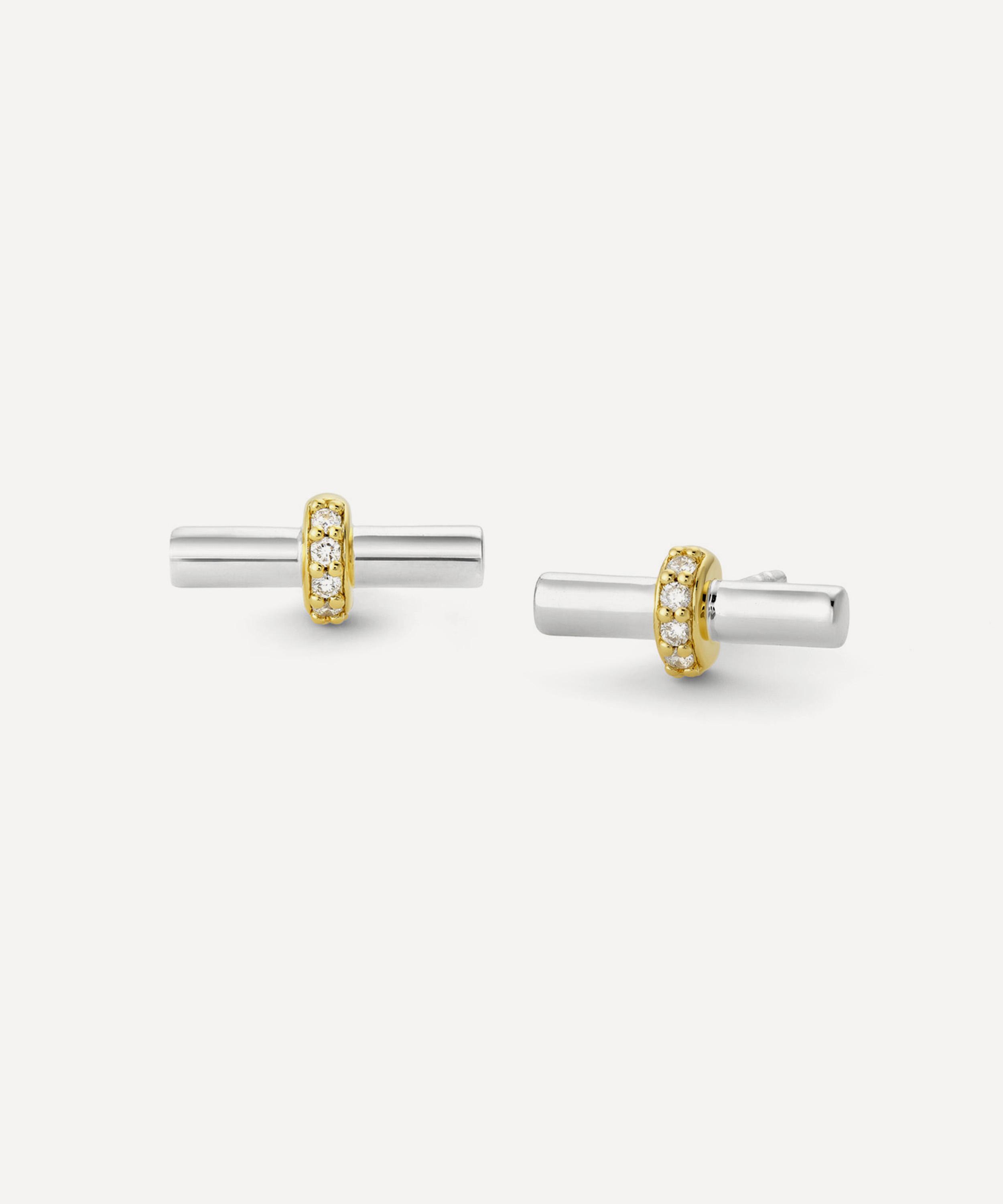 Dinny Hall - Sterling Silver My World T-Bar Stud Earrings
