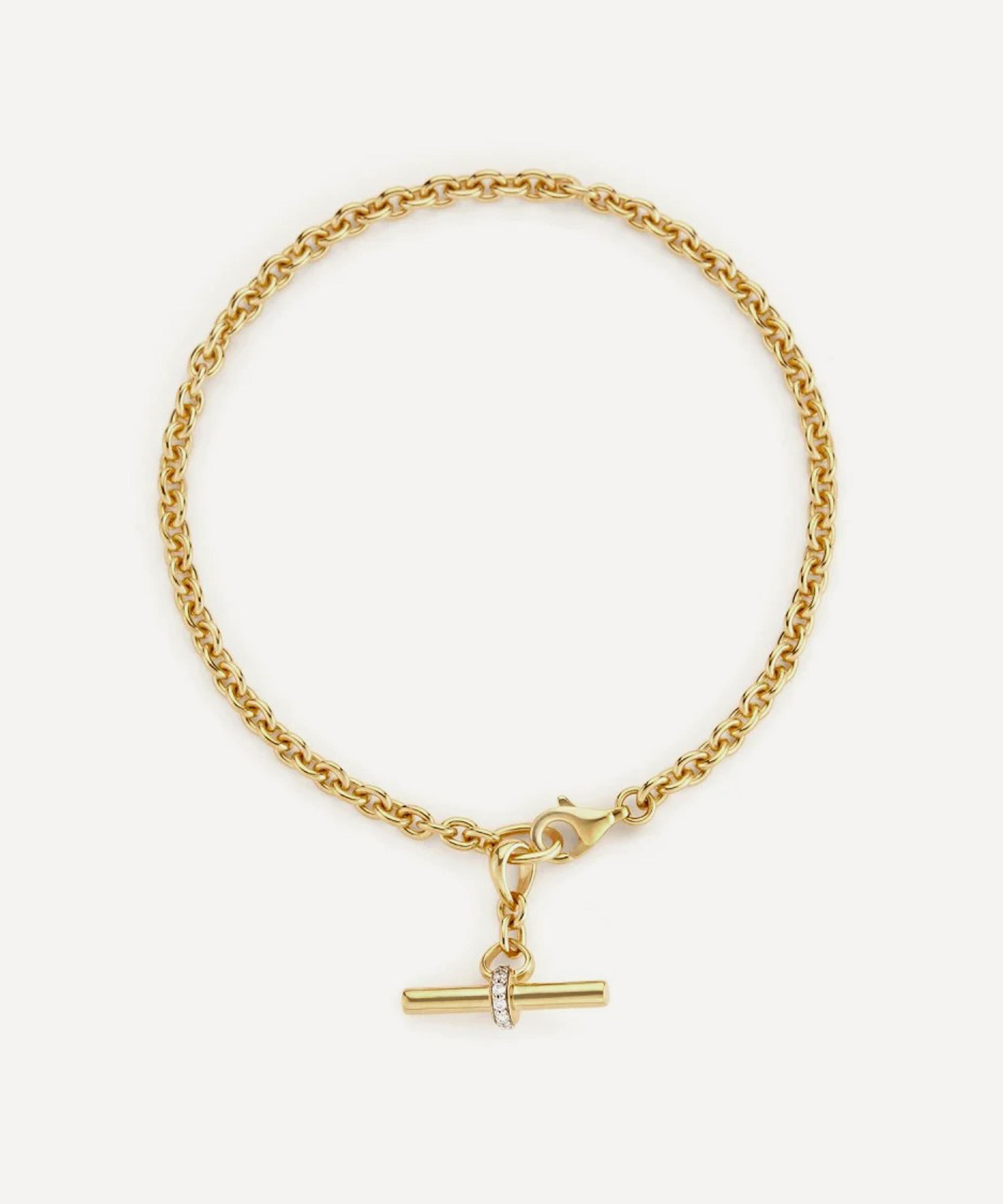 Dinny Hall - 18ct Gold-Plated Vermeil Silver My World T-Bar Bracelet