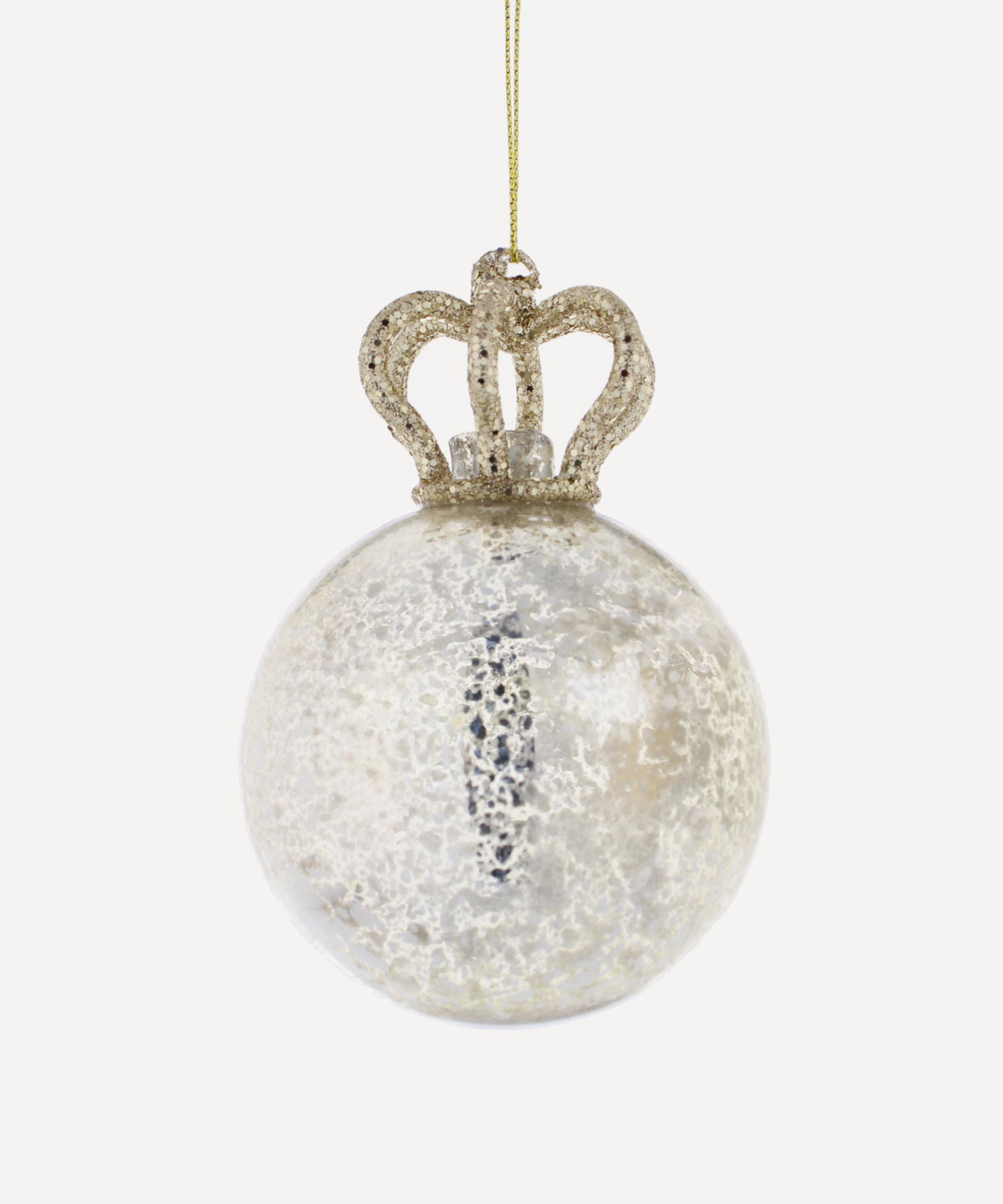 Christmas - Glass Gold Crackle Bauble image number 0