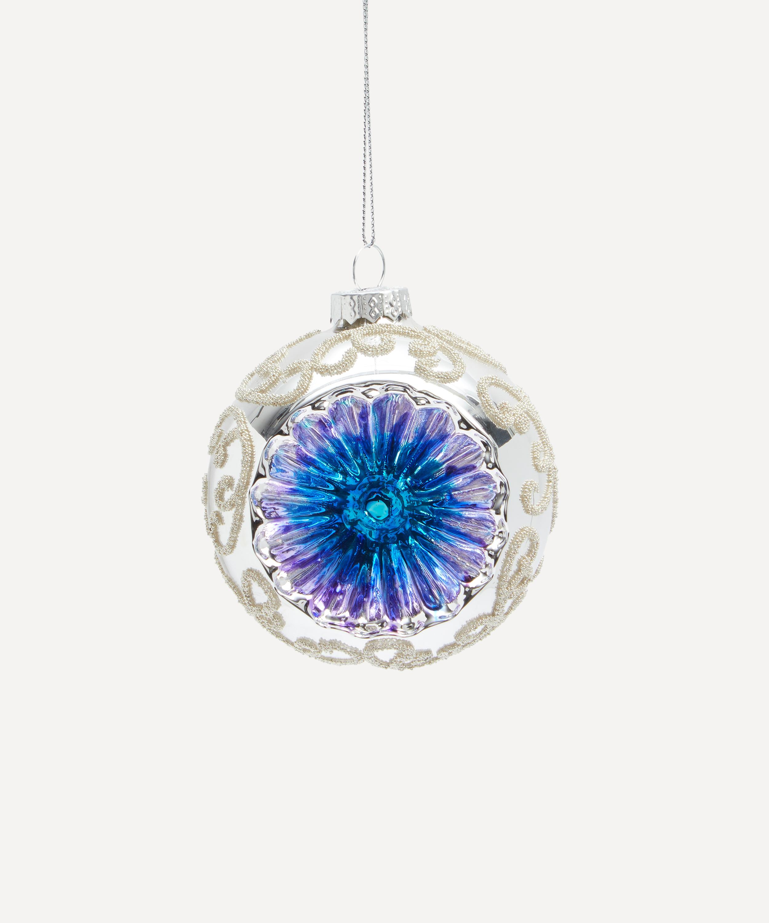 Christmas - Glass Oyster Reflector Bauble image number 0