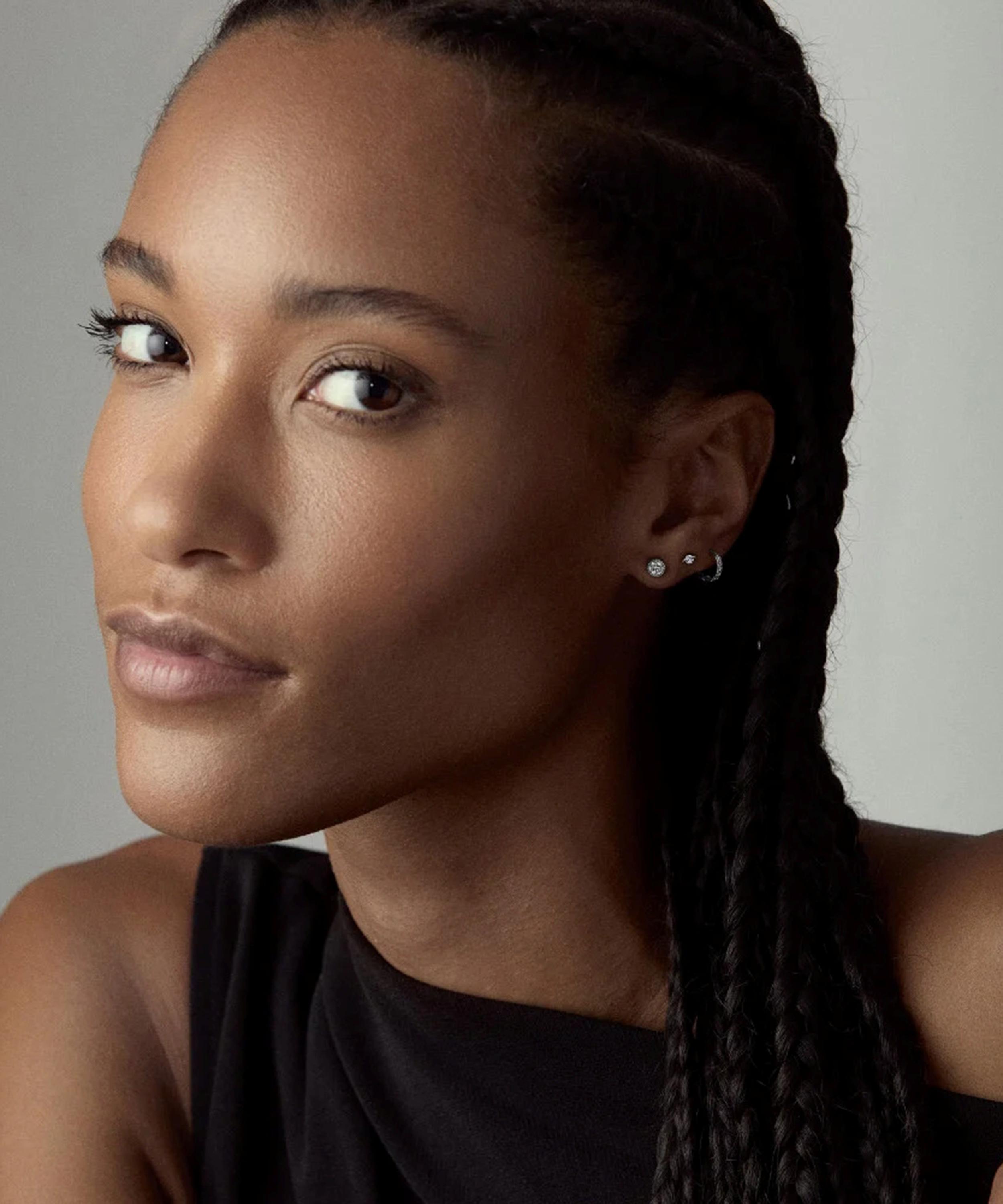 Dinny Hall - 9ct White Gold Shuga Lab-Grown Diamond Stud Earrings image number 1