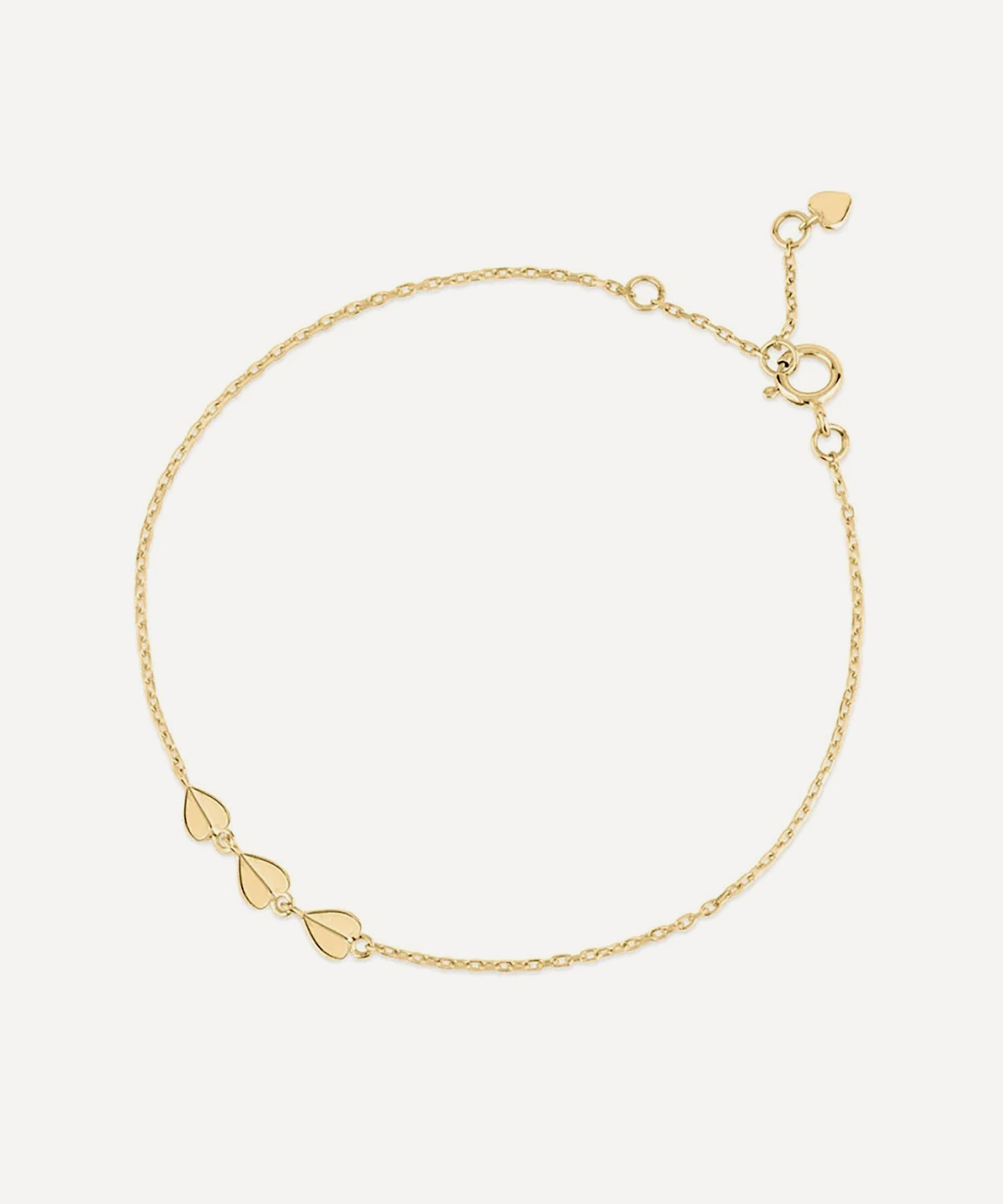 Dinny Hall - 9ct Gold Bijou Folded Heart Trio Bracelet