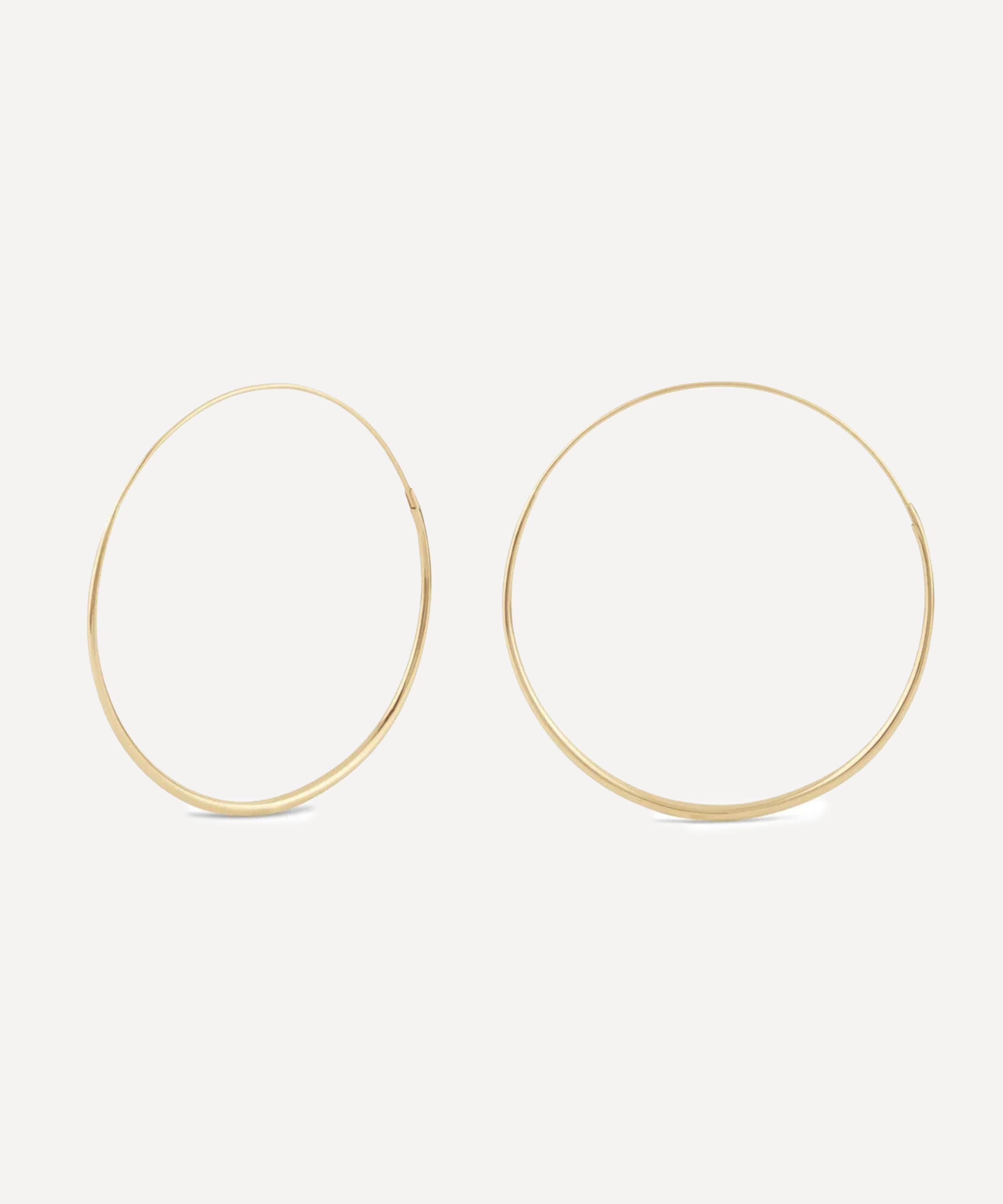 Dinny Hall - 9ct Gold Queenie Hoop Earrings image number 2