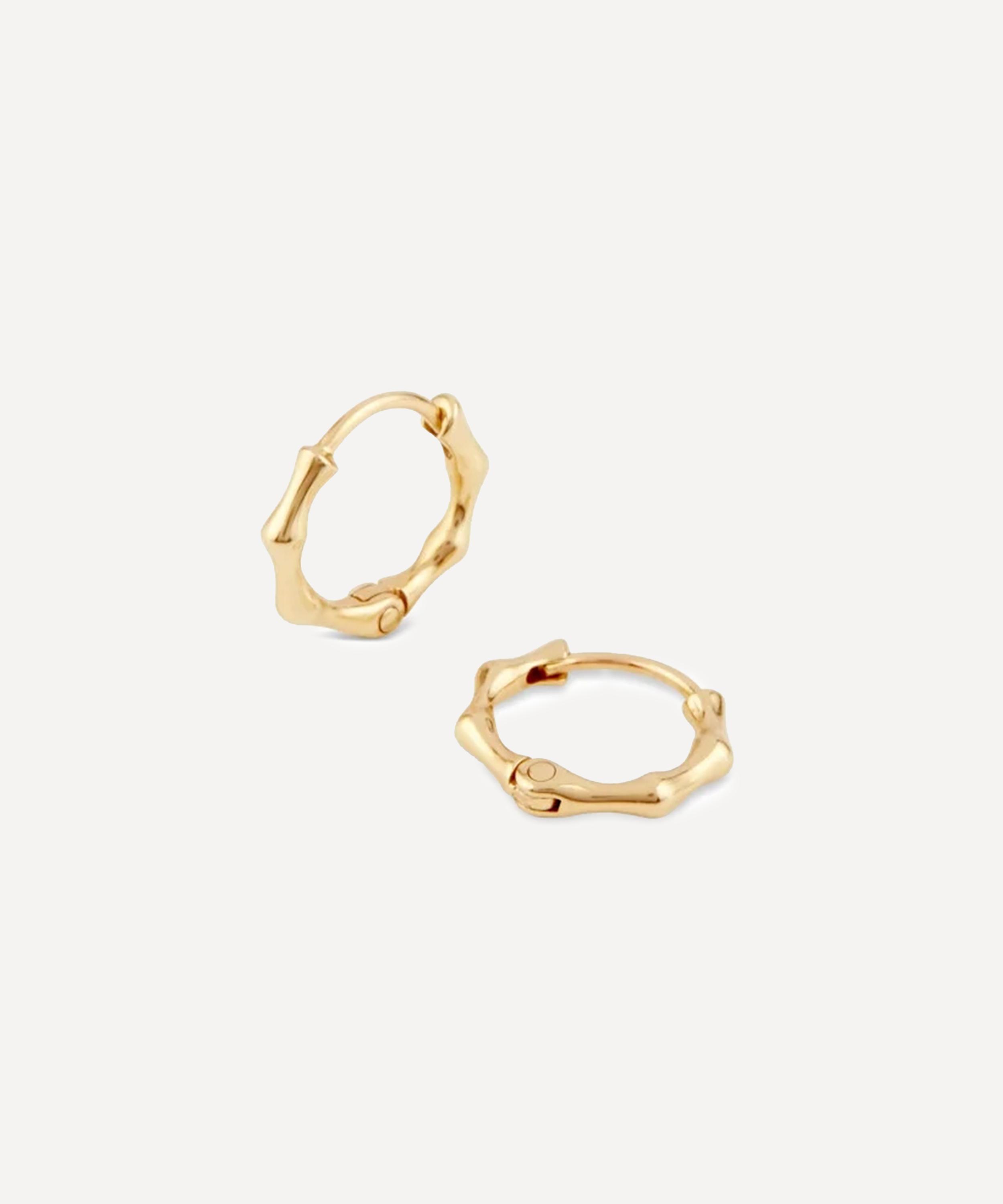 Dinny Hall - 9ct Gold Bamboo Hoop Earrings