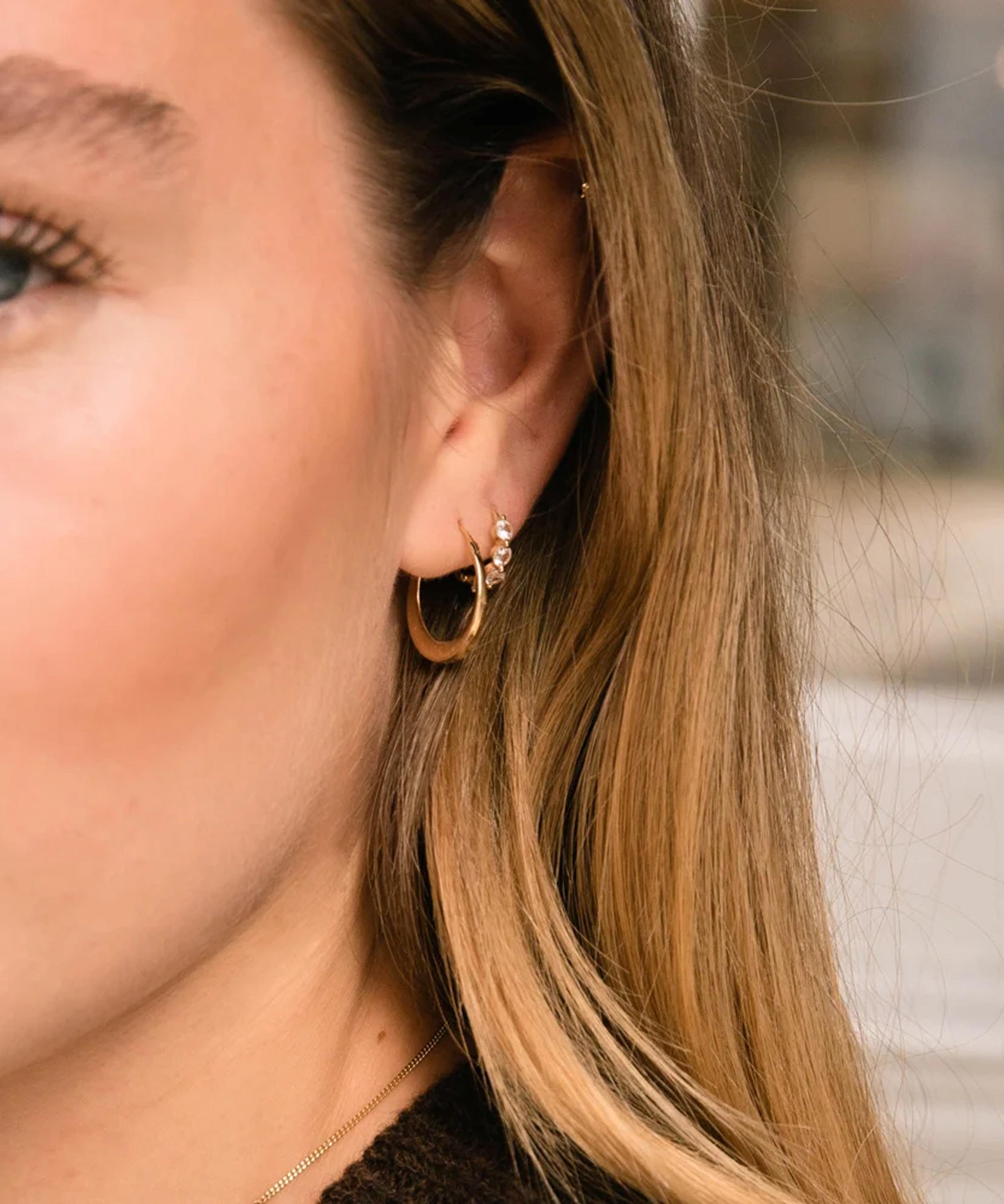 Dinny Hall - 9ct Gold Signature Rhea Click Hoop Earrings image number 1