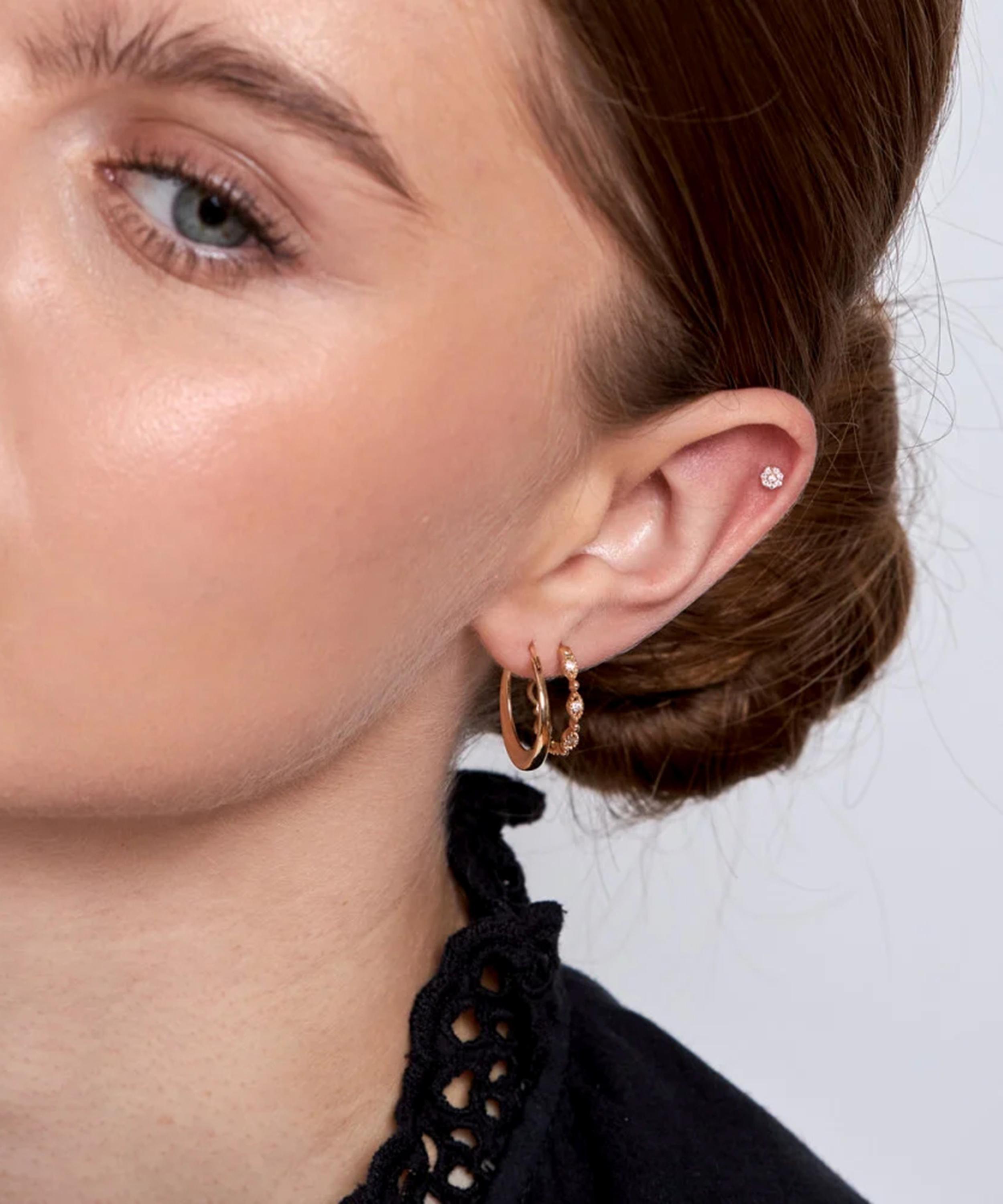 Dinny Hall - 9ct Gold Signature Rhea Click Hoop Earrings image number 2