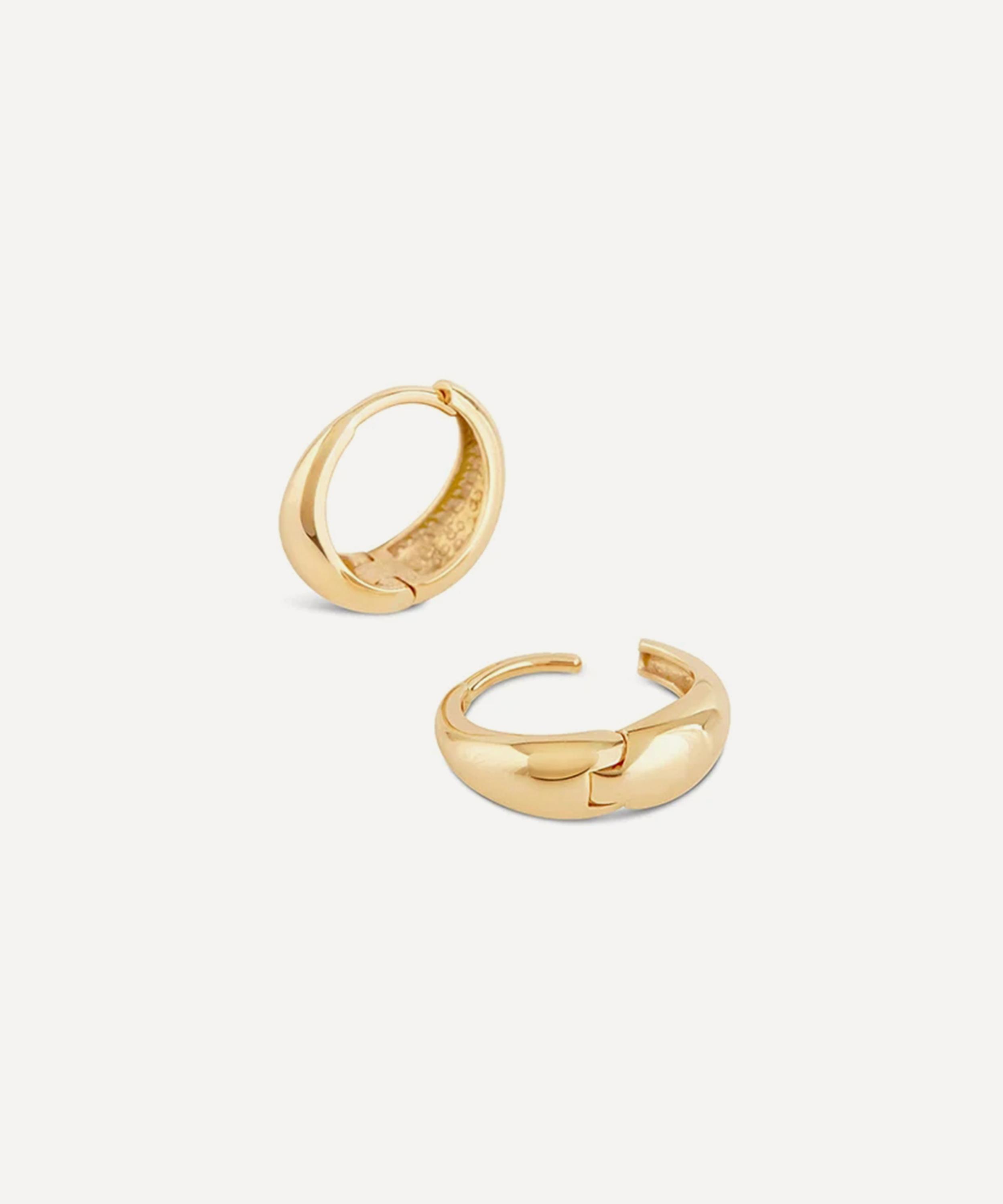 Dinny Hall - 9ct Gold Scoop Mini Huggie Hoop Earrings