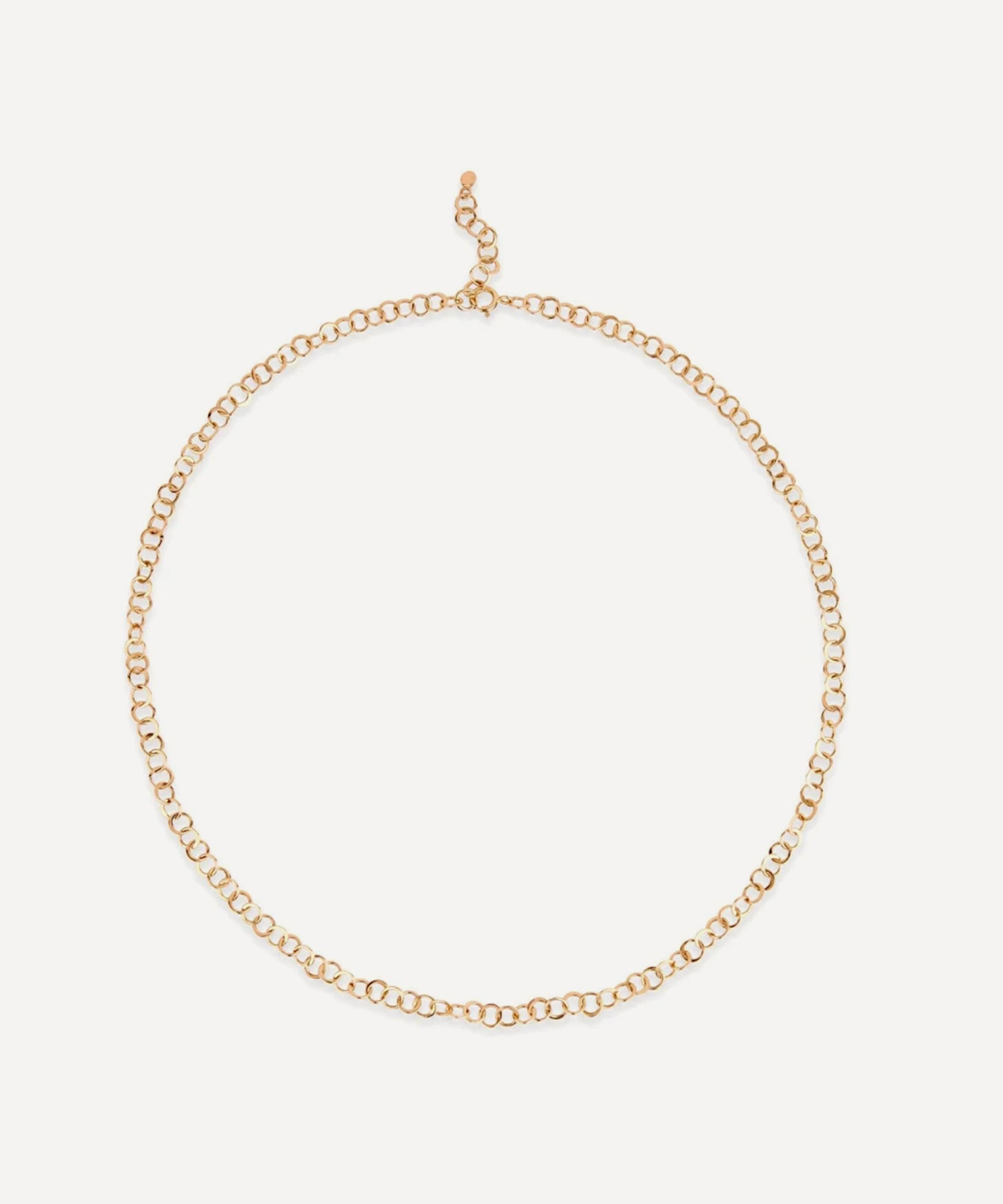 Dinny Hall - 9ct Gold Planished Chain Necklace